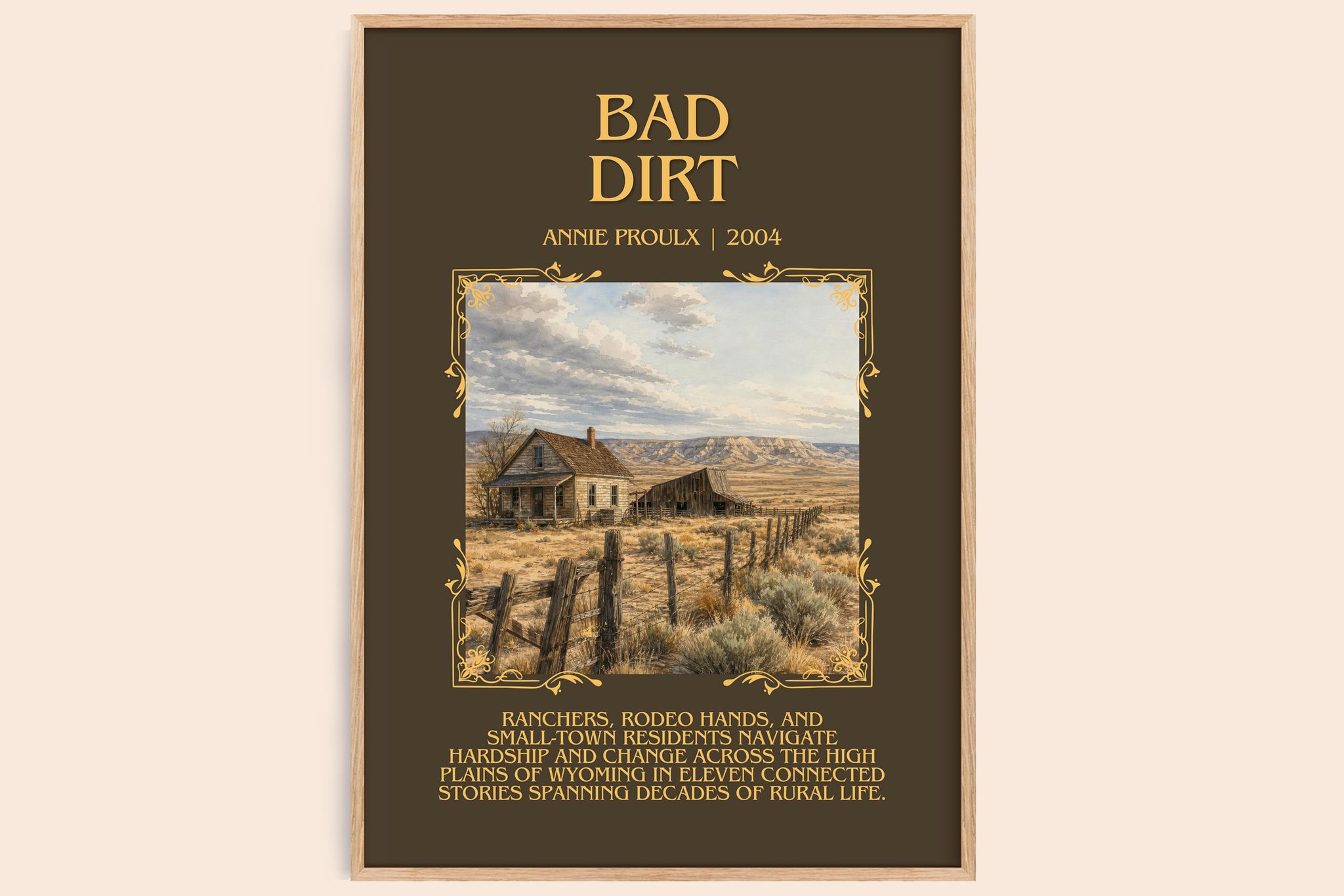 Bad Dirt Minimalist Book Poster by Annie Proulx