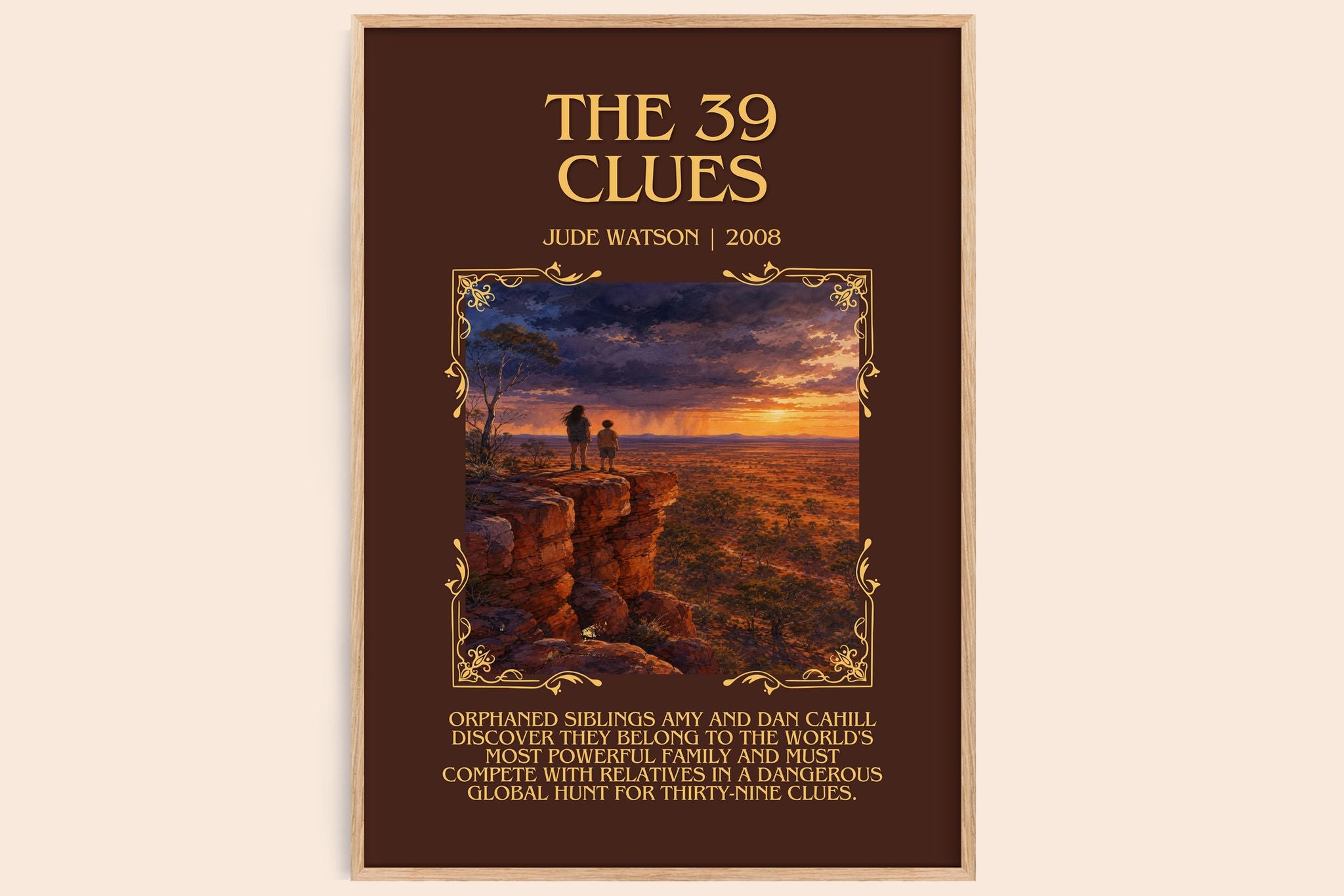 The 39 Clues Minimalist Book Poster by Jude Watson