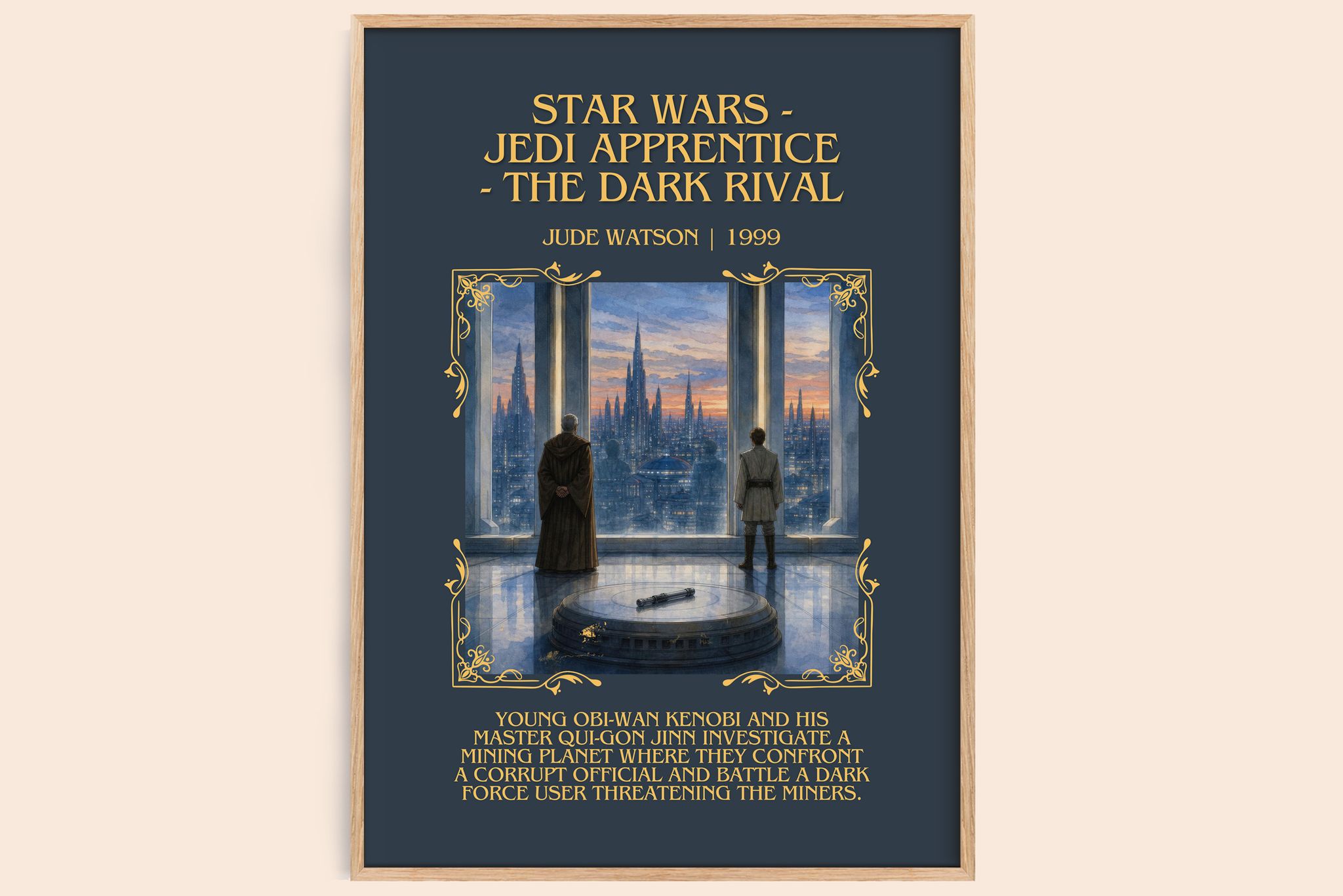 Star Wars - Jedi Apprentice - The Dark Rival Minimalist Book Poster by Jude Watson
