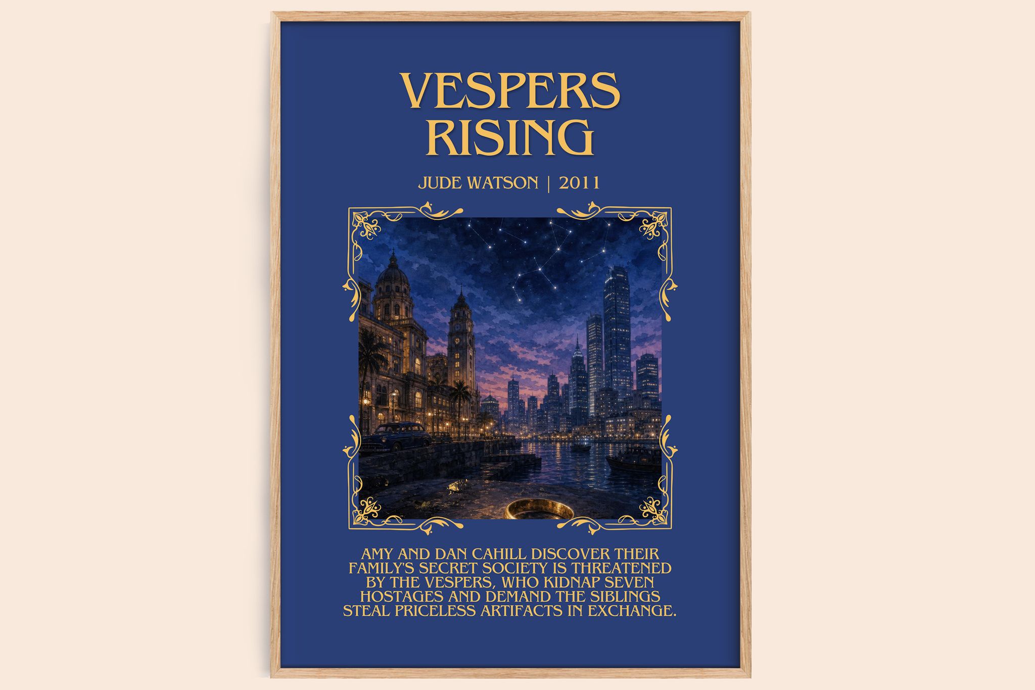 Vespers Rising Minimalist Book Poster by Jude Watson