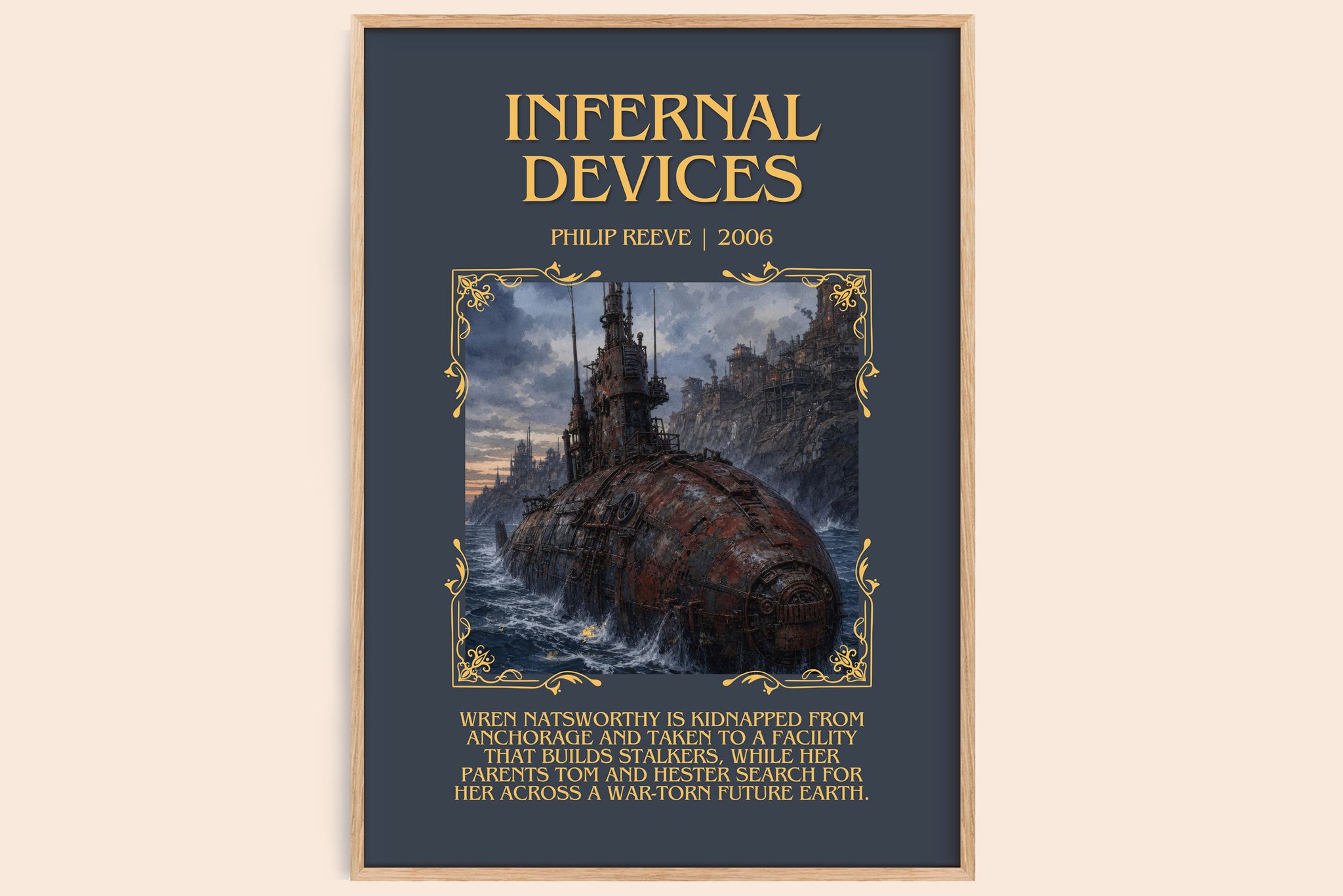 Infernal devices Minimalist Book Poster by Philip Reeve
