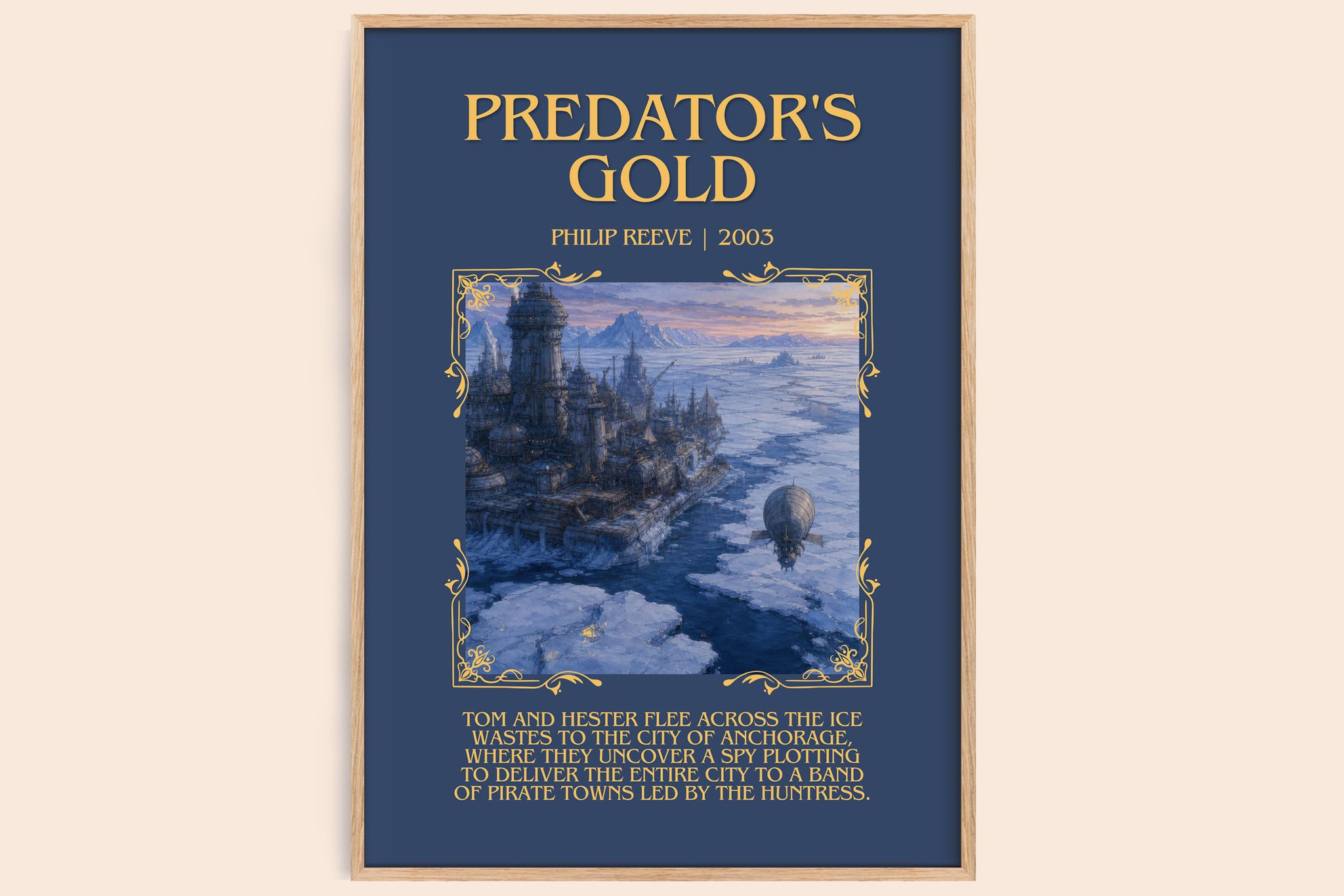Predator's Gold Minimalist Book Poster by Philip Reeve