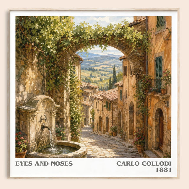 Eyes And Noses Literary Art Print by Carlo Collodi