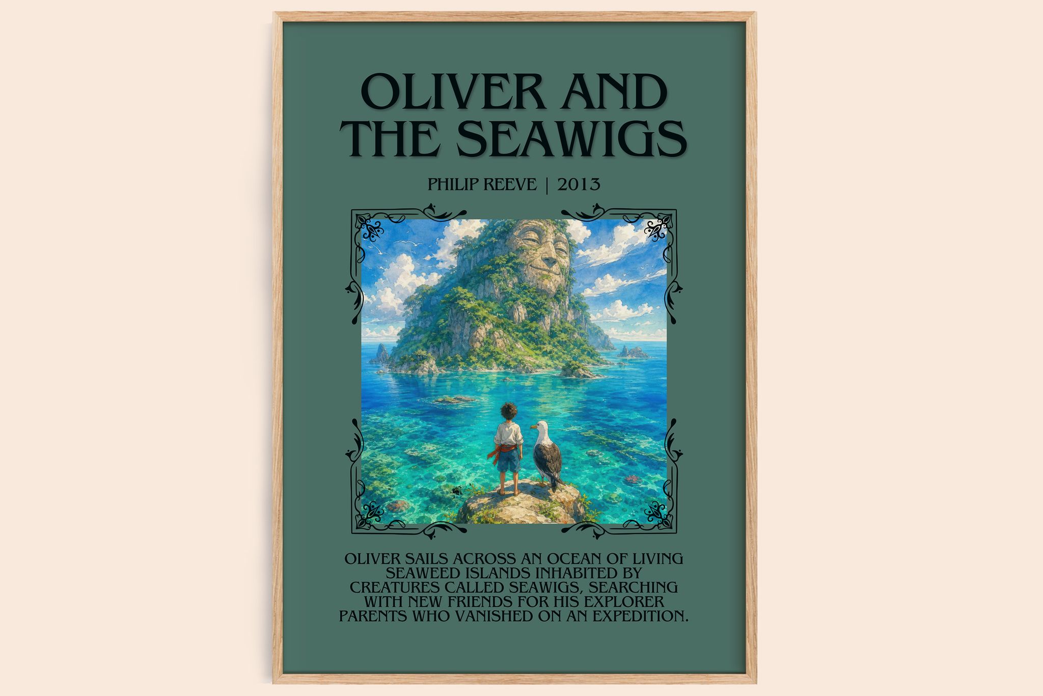 Oliver And The Seawigs Minimalist Book Poster by Philip Reeve