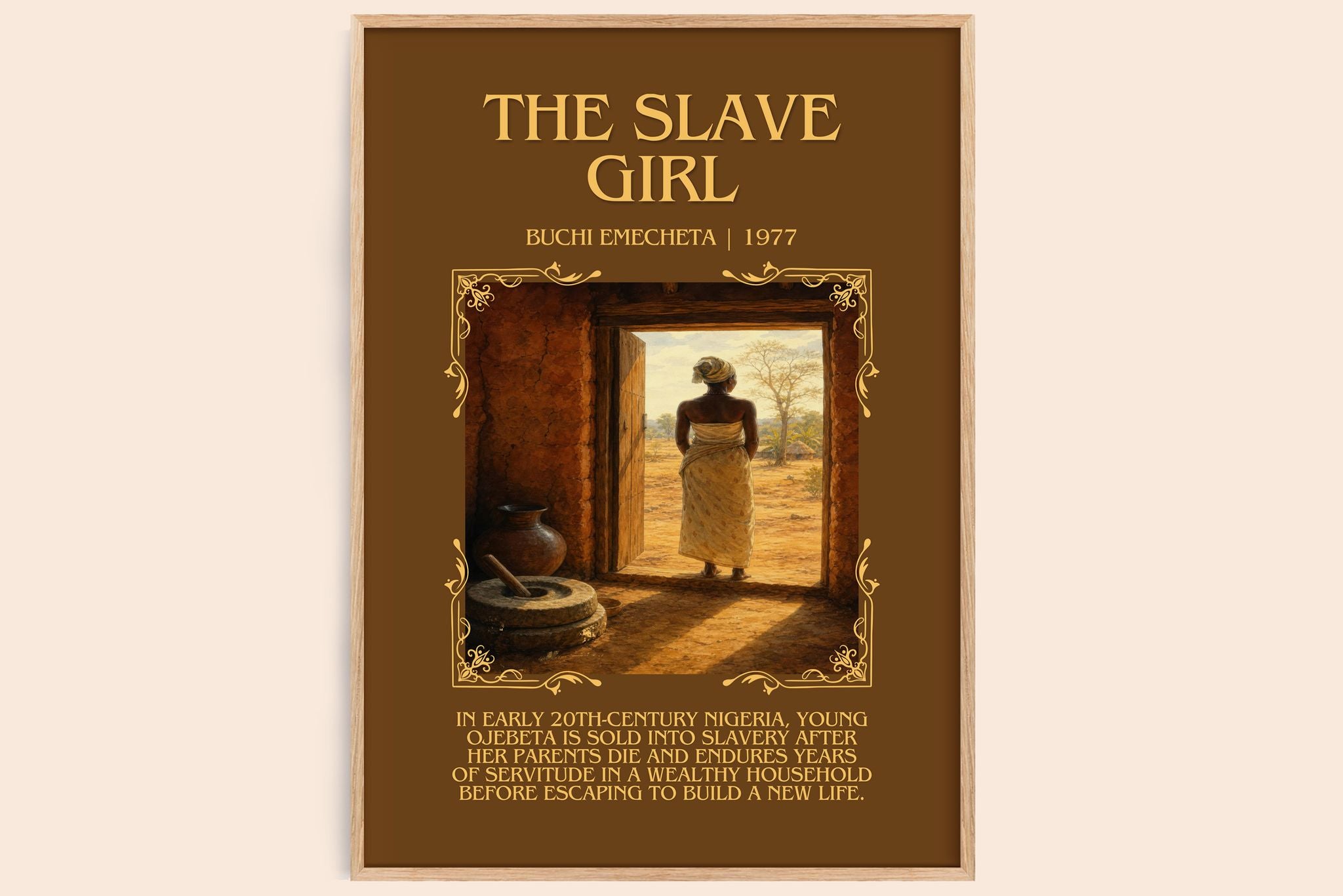 The slave girl Minimalist Book Poster by Buchi Emecheta