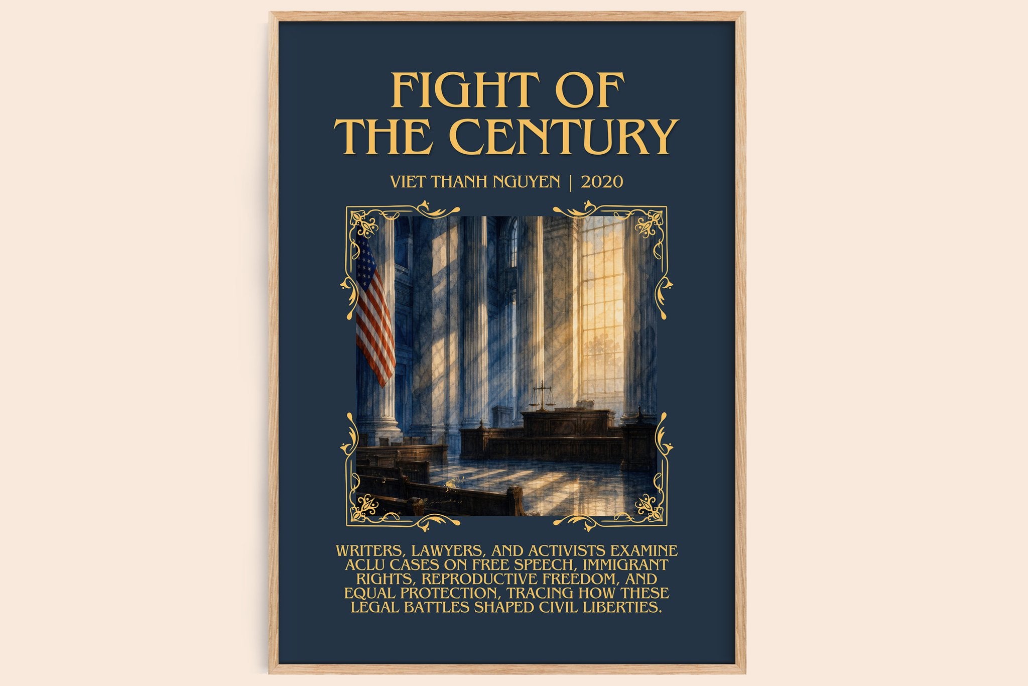 Fight of the Century Minimalist Book Poster by Viet Thanh Nguyen
