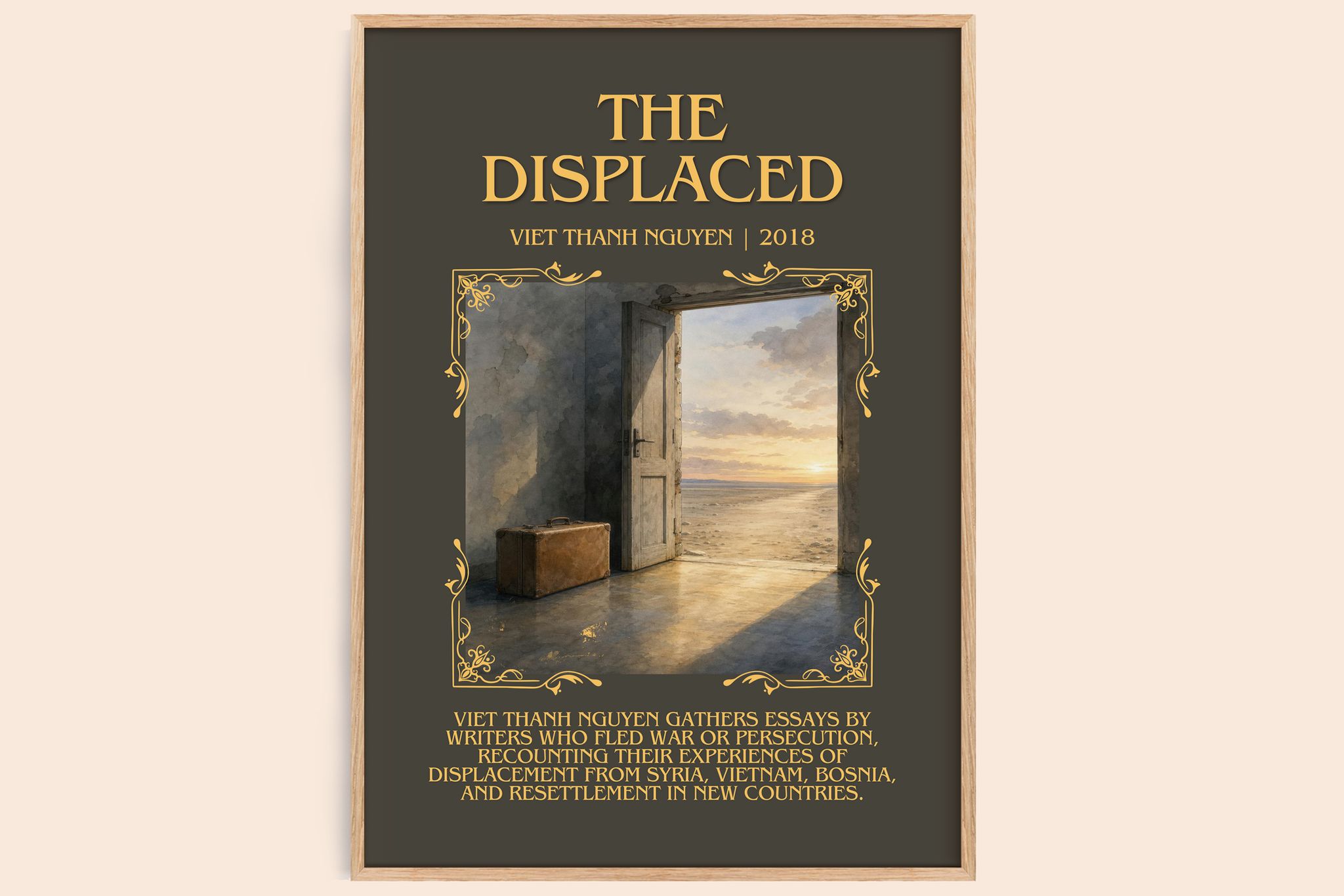 The Displaced Minimalist Book Poster by Viet Thanh Nguyen