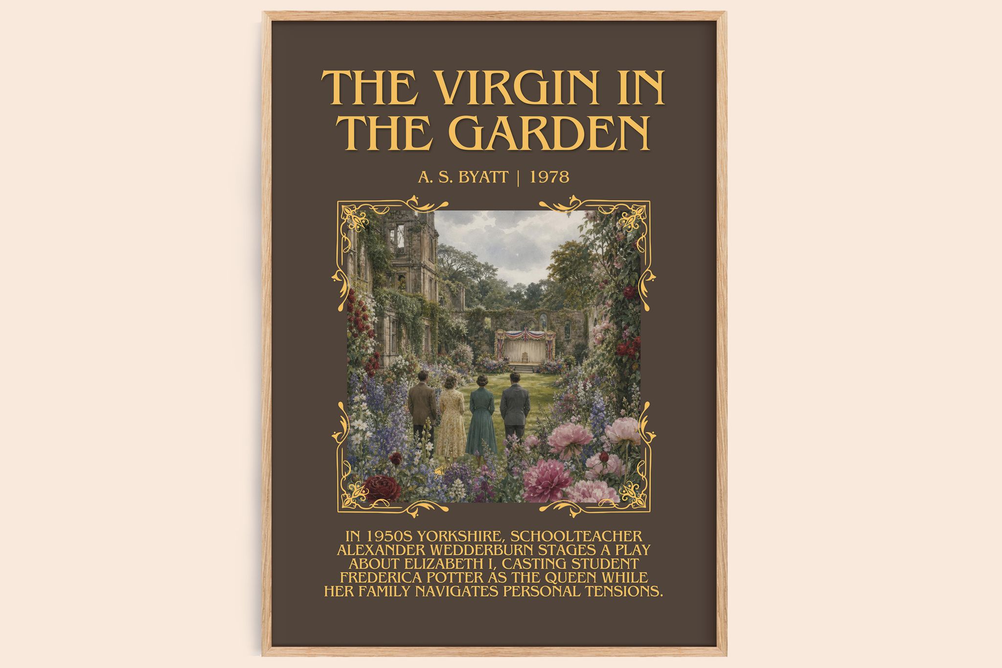 The virgin in the garden Minimalist Book Poster by A. S. Byatt