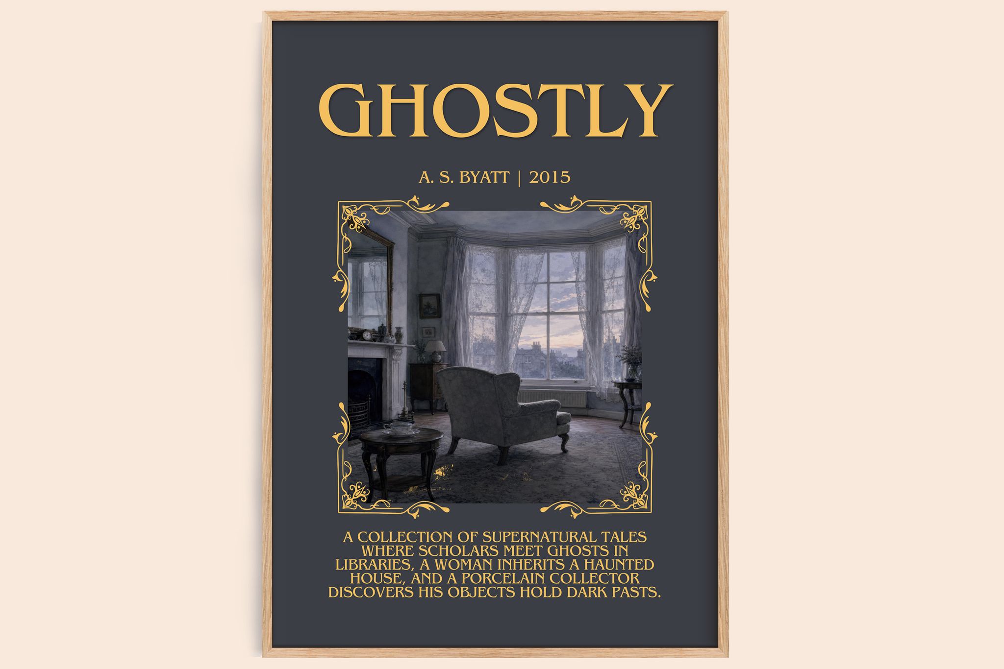 Ghostly Minimalist Book Poster by A. S. Byatt