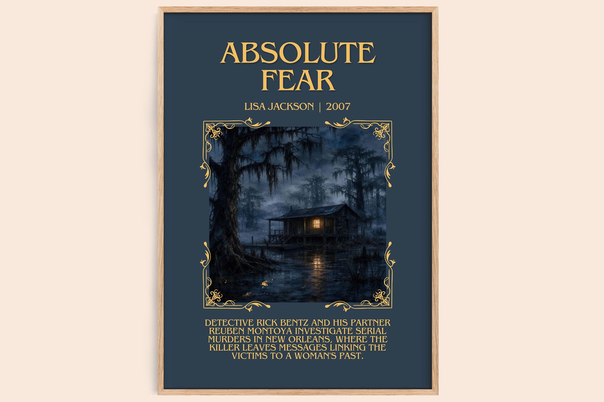 Absolute Fear Minimalist Book Poster by Lisa Jackson