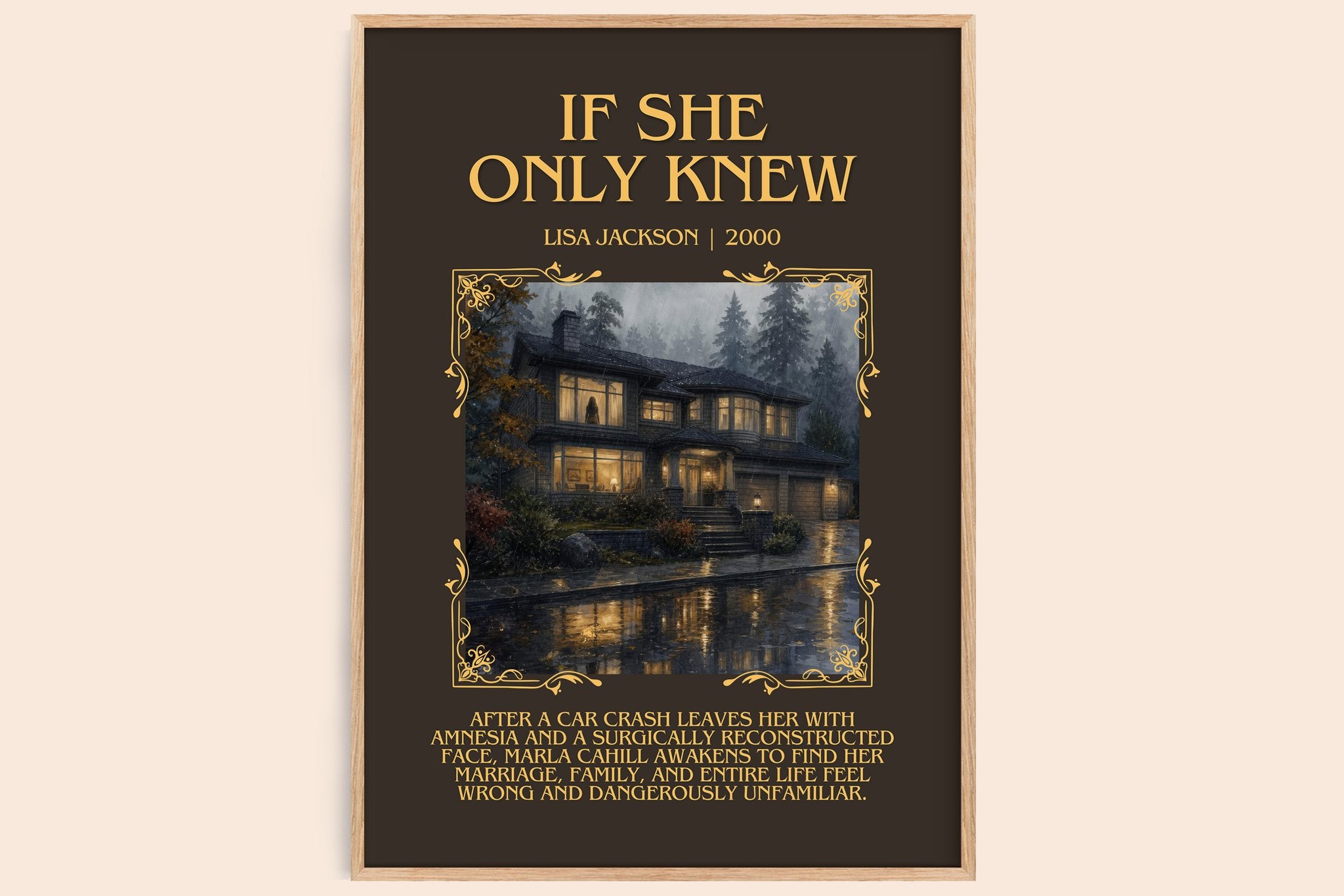 If She Only Knew Minimalist Book Poster by Lisa Jackson
