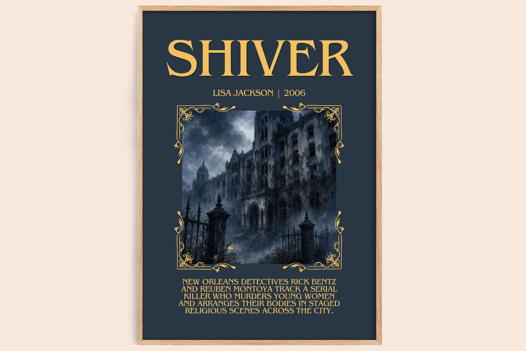 Shiver Minimalist Book Poster by Lisa Jackson