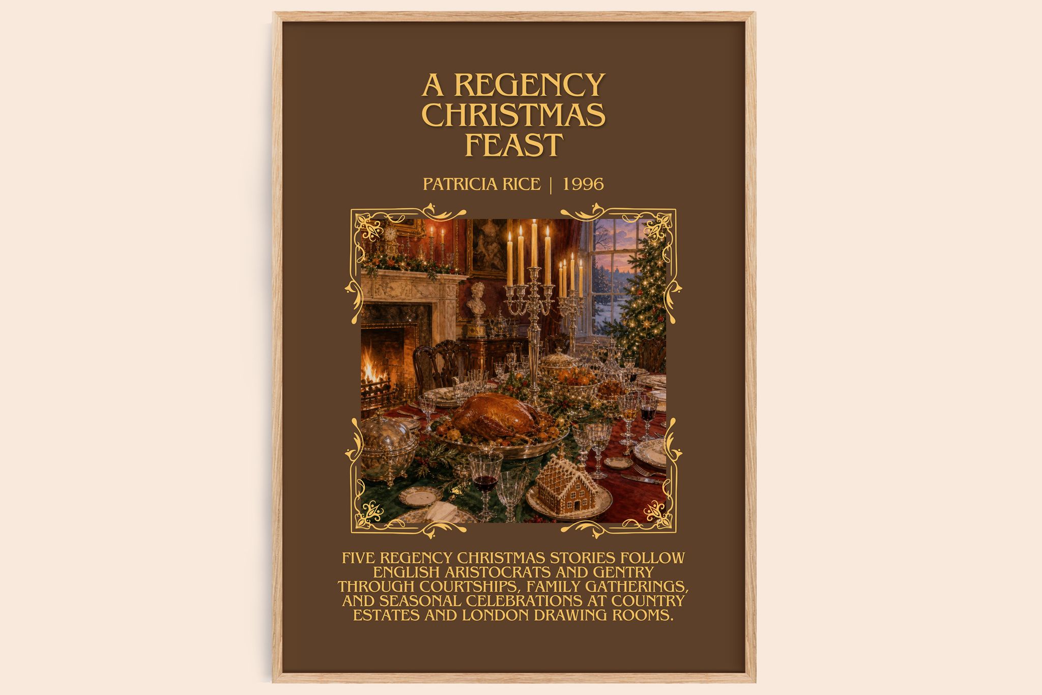 A Regency Christmas Feast Minimalist Book Poster by Patricia Rice