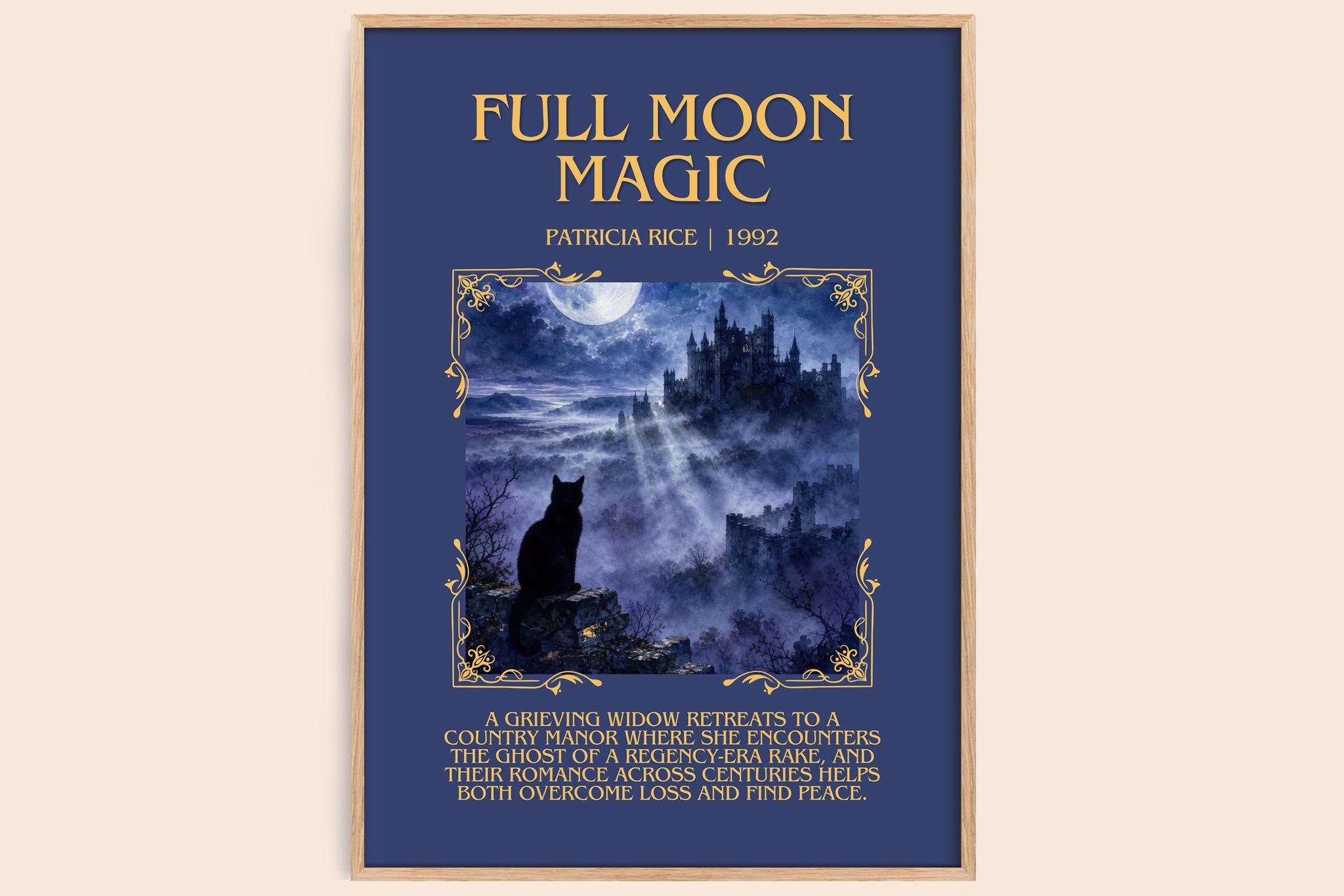 Full Moon Magic Minimalist Book Poster by Patricia Rice