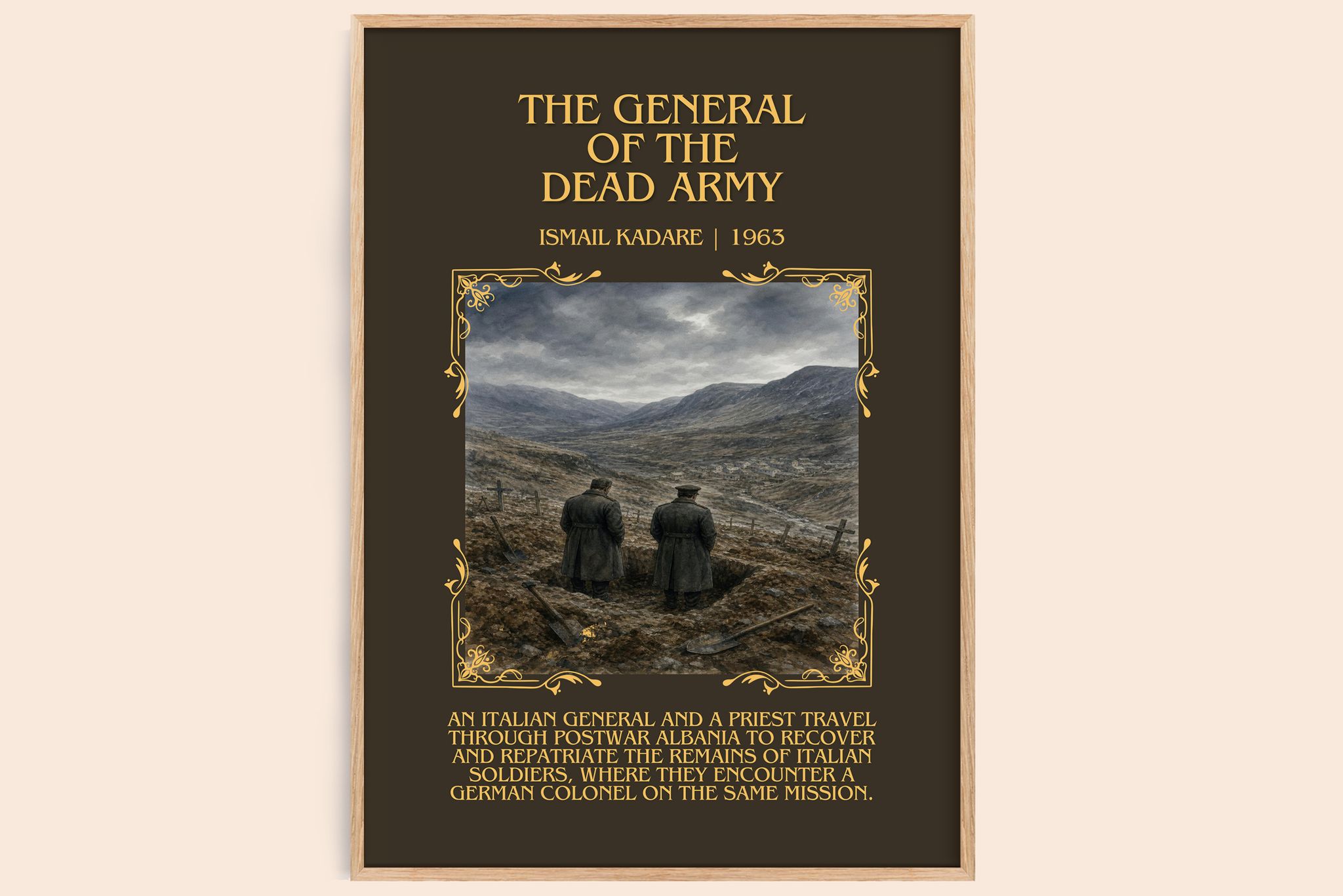 The General of the Dead Army Minimalist Book Poster by Ismail Kadare