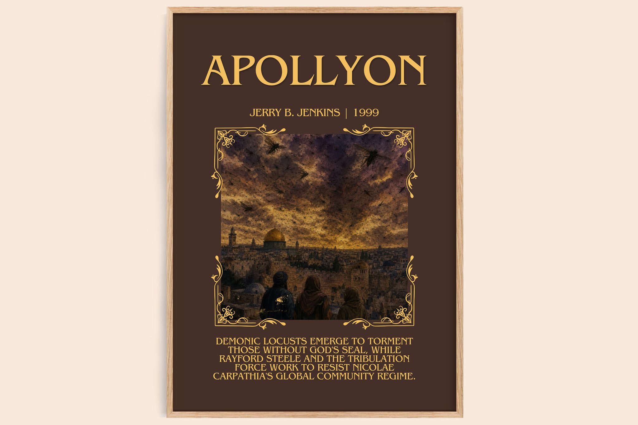 Apollyon Minimalist Book Poster by Jerry B. Jenkins