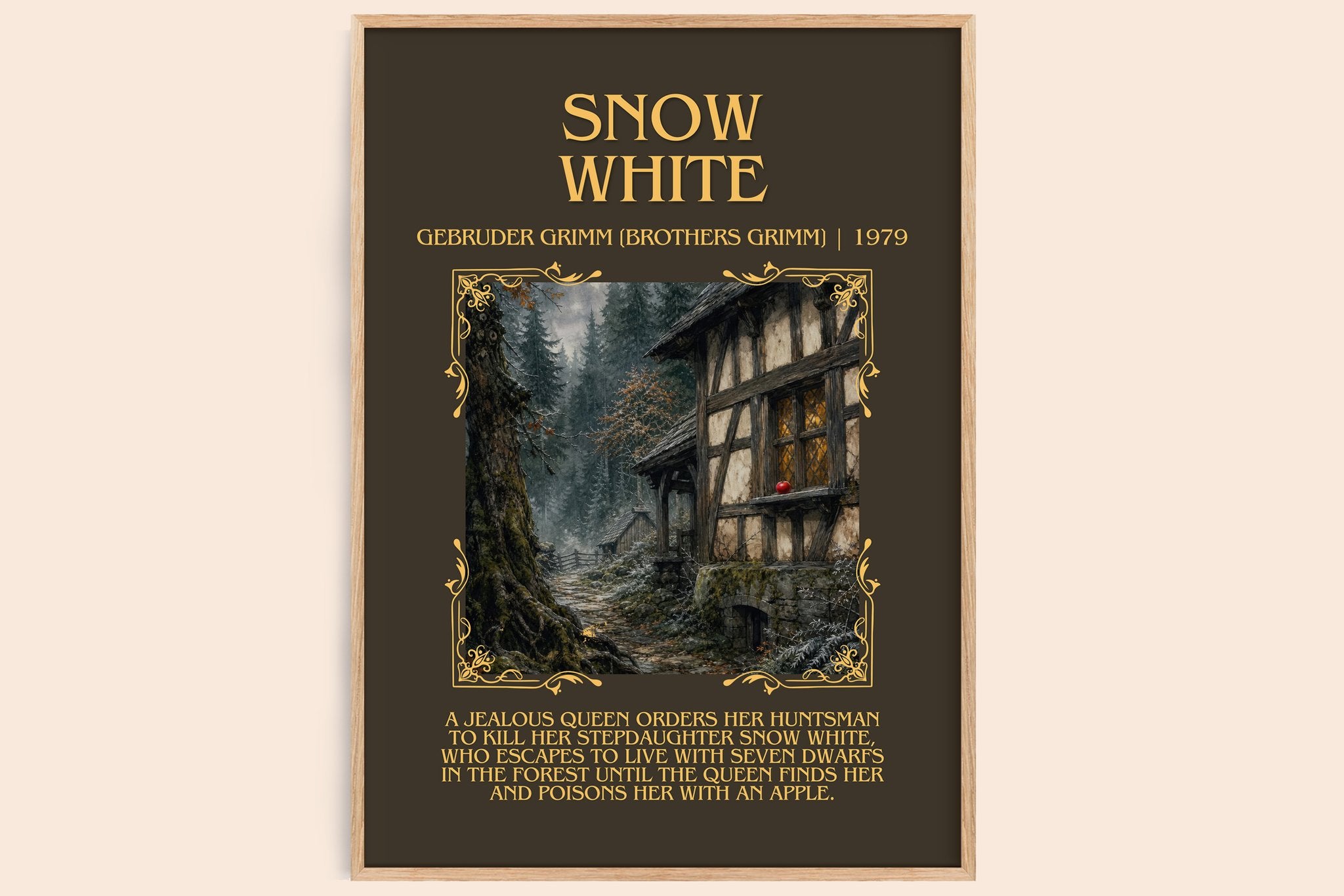 Snow White Minimalist Book Poster by Gebrüder Grimm [Brothers Grimm]