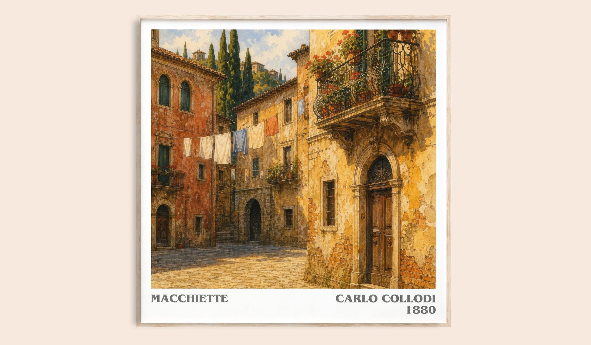 Macchiette literary book poster by Carlo Collodi – framed literary art print