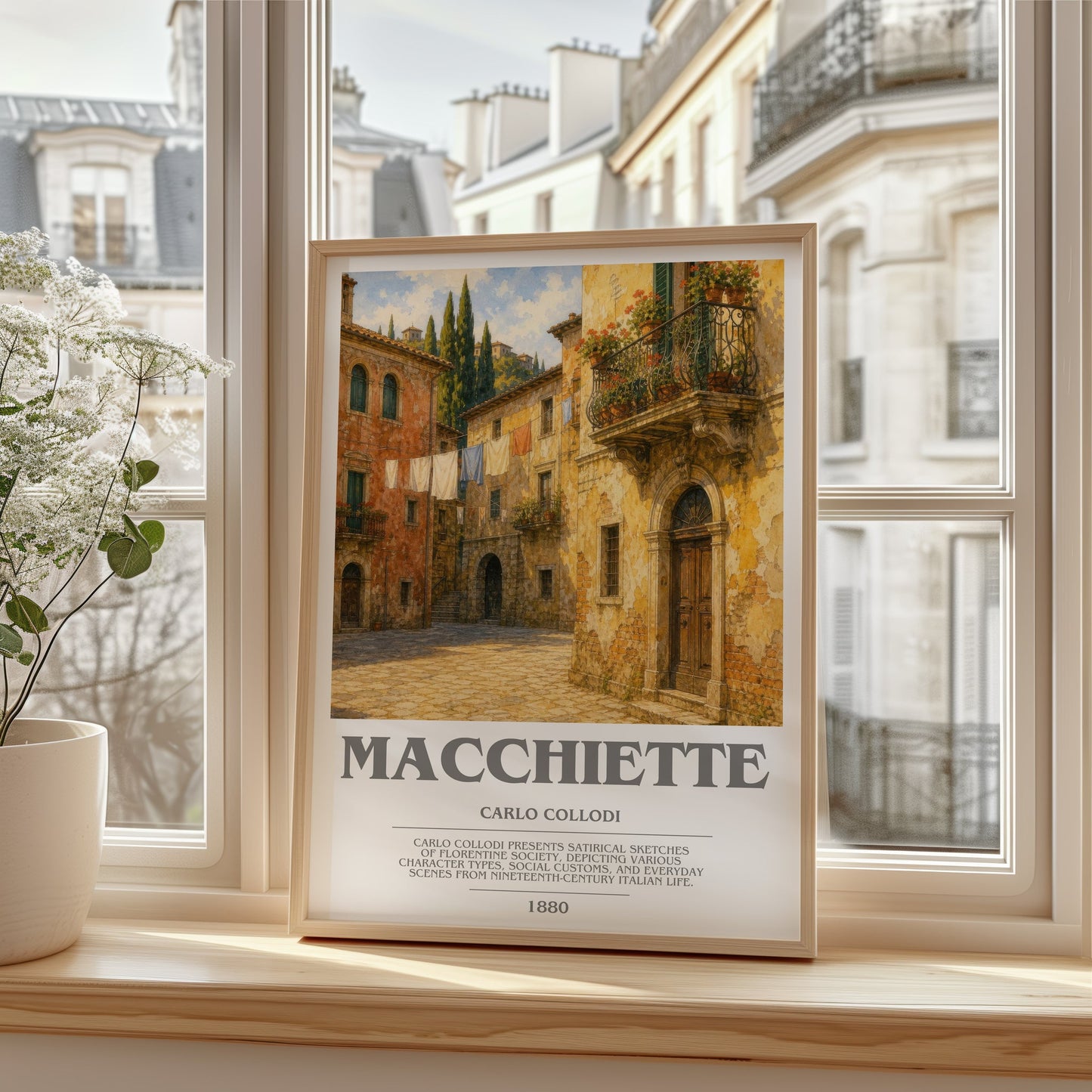 Macchiette bookish poster colour and style options – Carlo Collodi book art