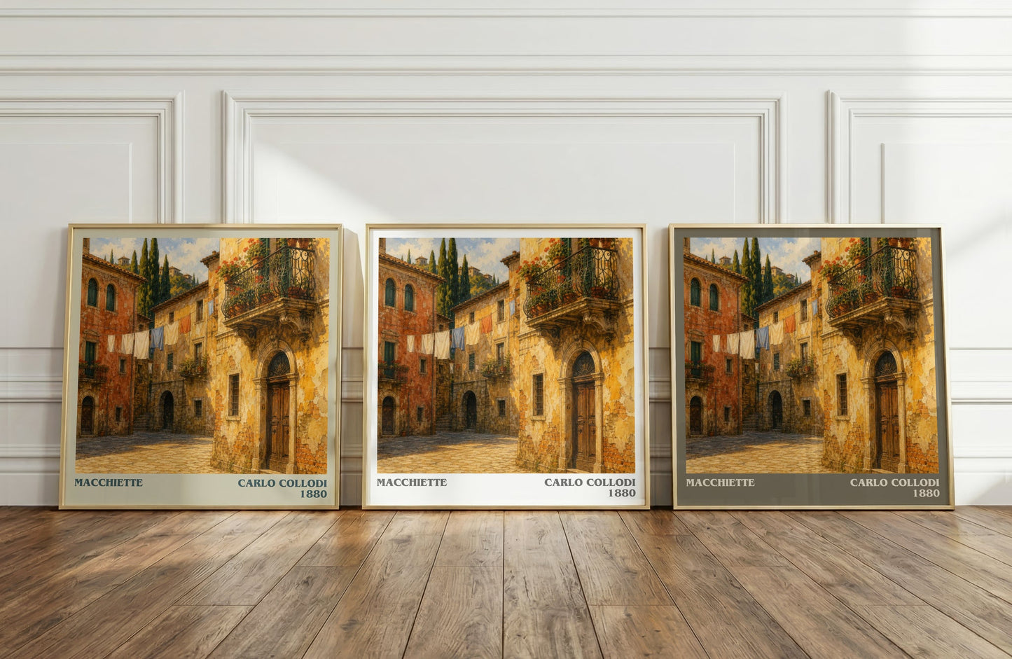 Macchiette literary art print colour and style options – Carlo Collodi book art