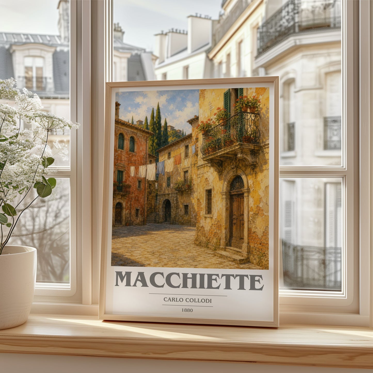 Macchiette book cover poster colour and style options – Carlo Collodi book art