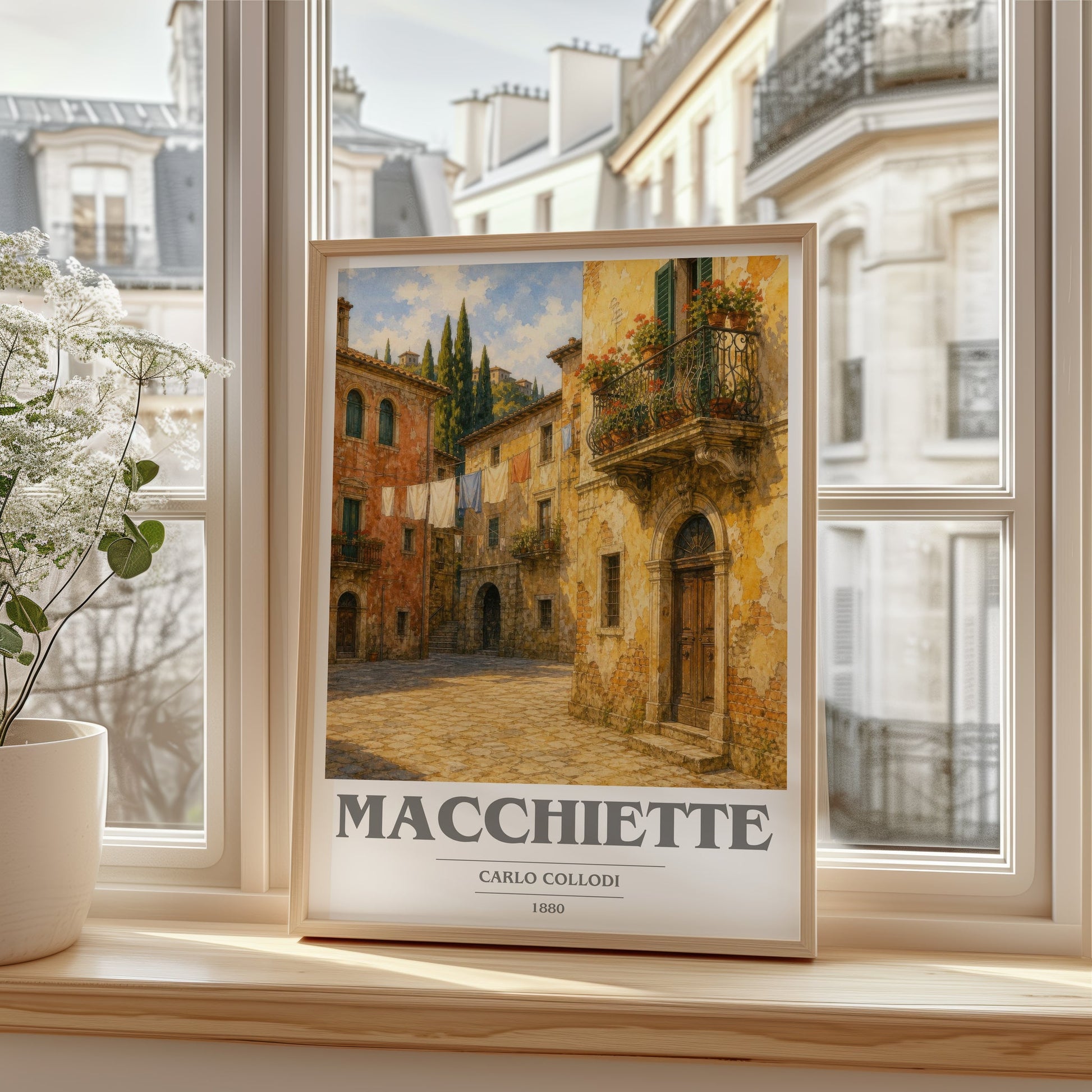 Macchiette book cover poster colour and style options – Carlo Collodi book art
