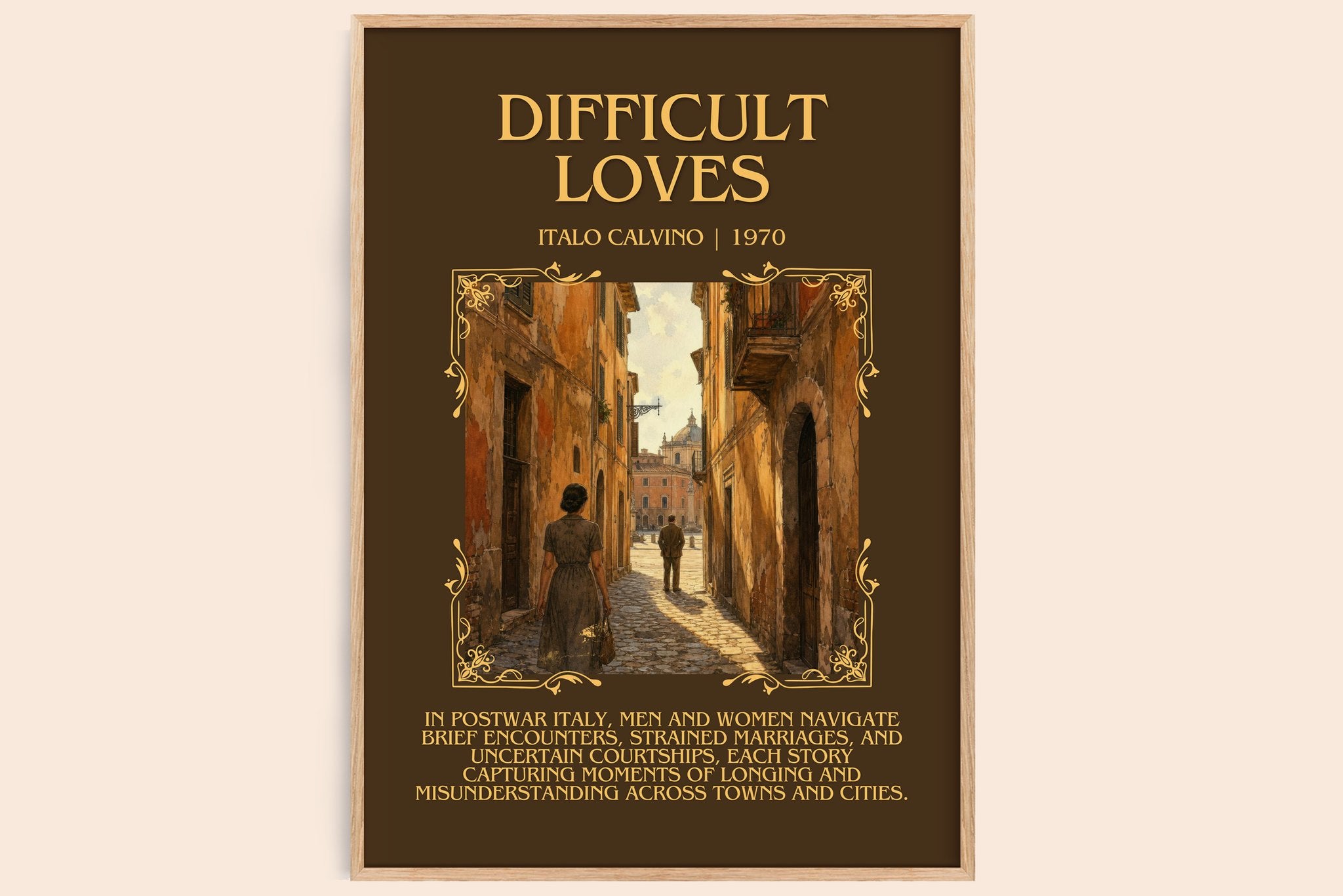 Difficult loves Minimalist Book Poster by Italo Calvino