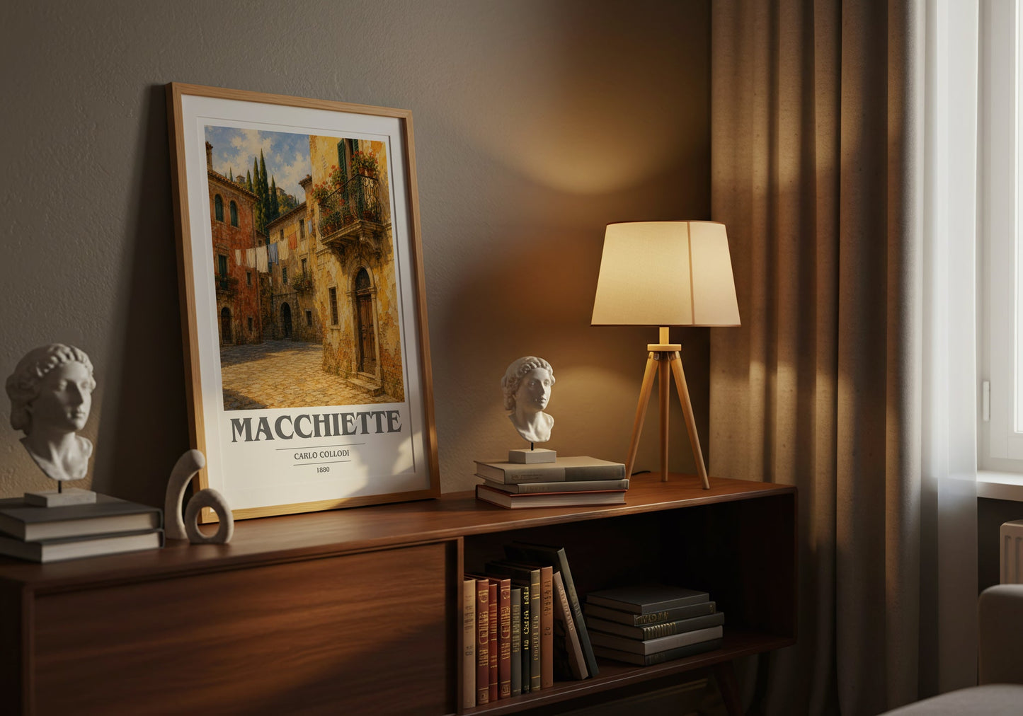 Macchiette book cover book poster framed on wall – classic literature wall art