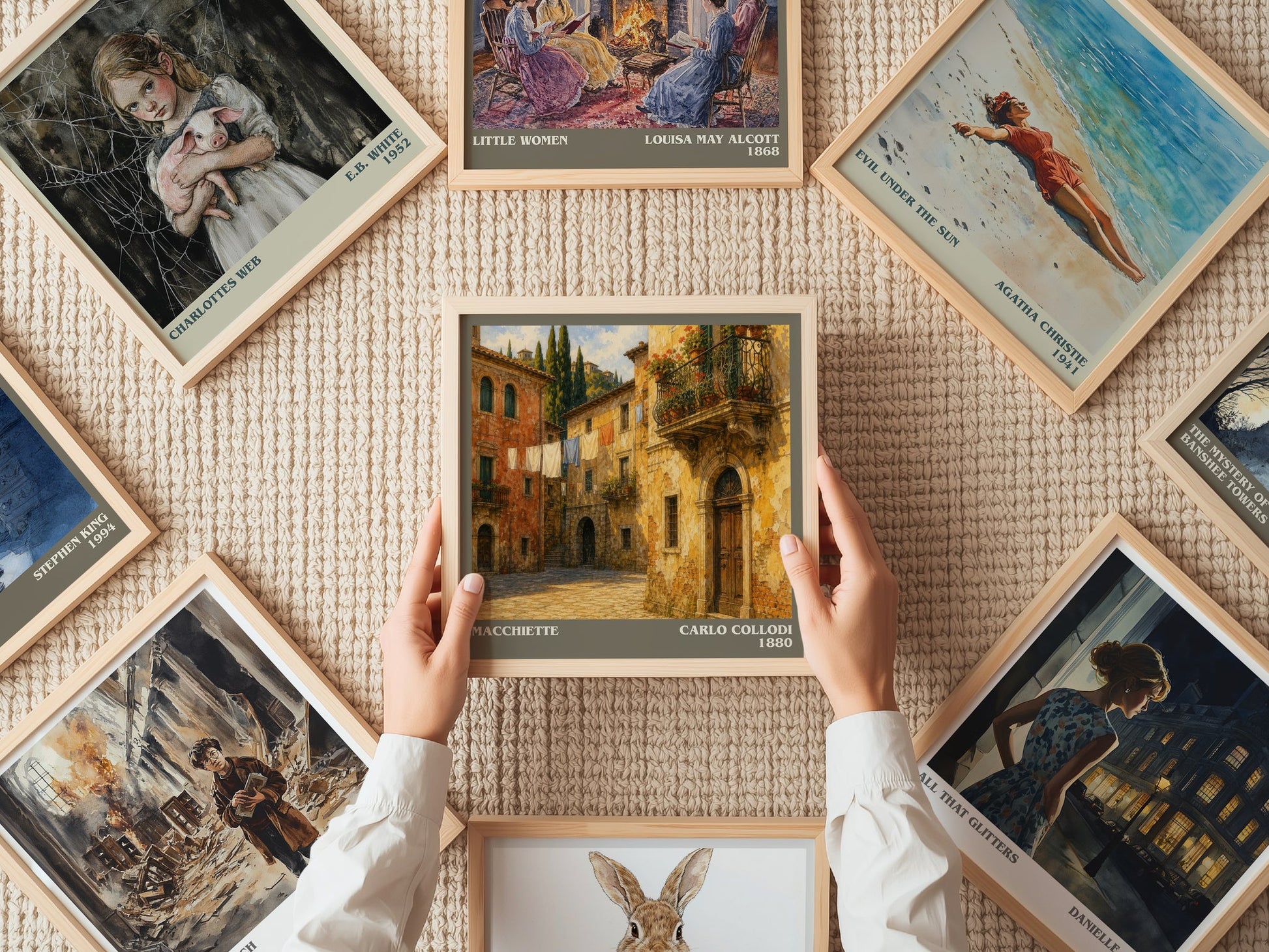 Macchiette literary book poster framed on wall – classic literature wall art