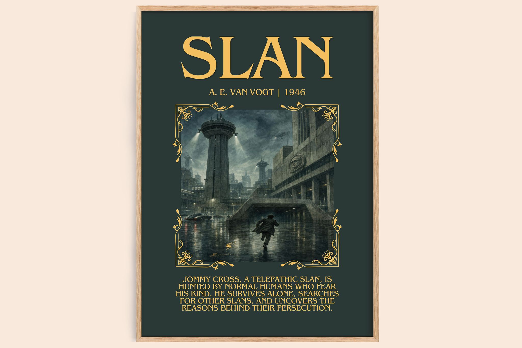 Slan Minimalist Book Poster by A. E. van Vogt
