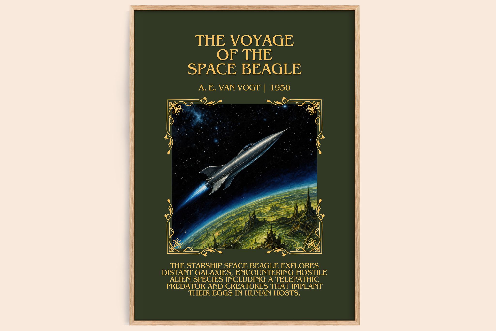 Voyage of the Space Beagle Minimalist Book Poster by A. E. van Vogt