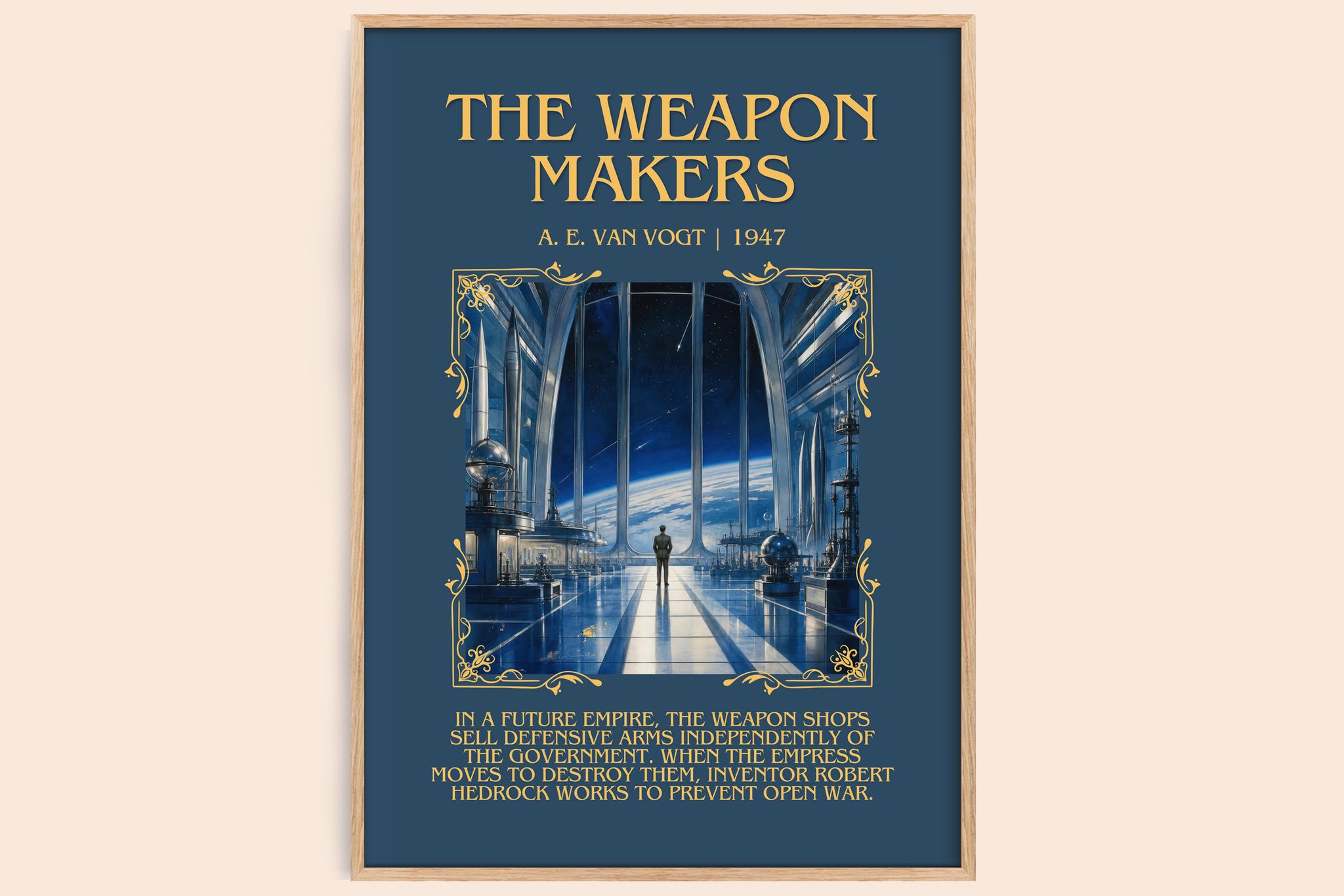 The Weapon Makers Minimalist Book Poster by A. E. van Vogt