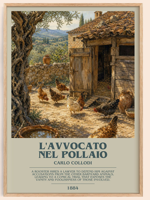 L'Avvocato Nel Pollaio Bookish Wall Art by Carlo Collodi