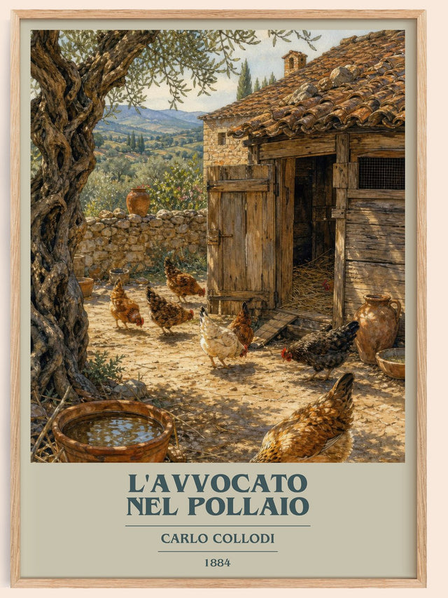 L'Avvocato Nel Pollaio Book Cover Poster by Carlo Collodi