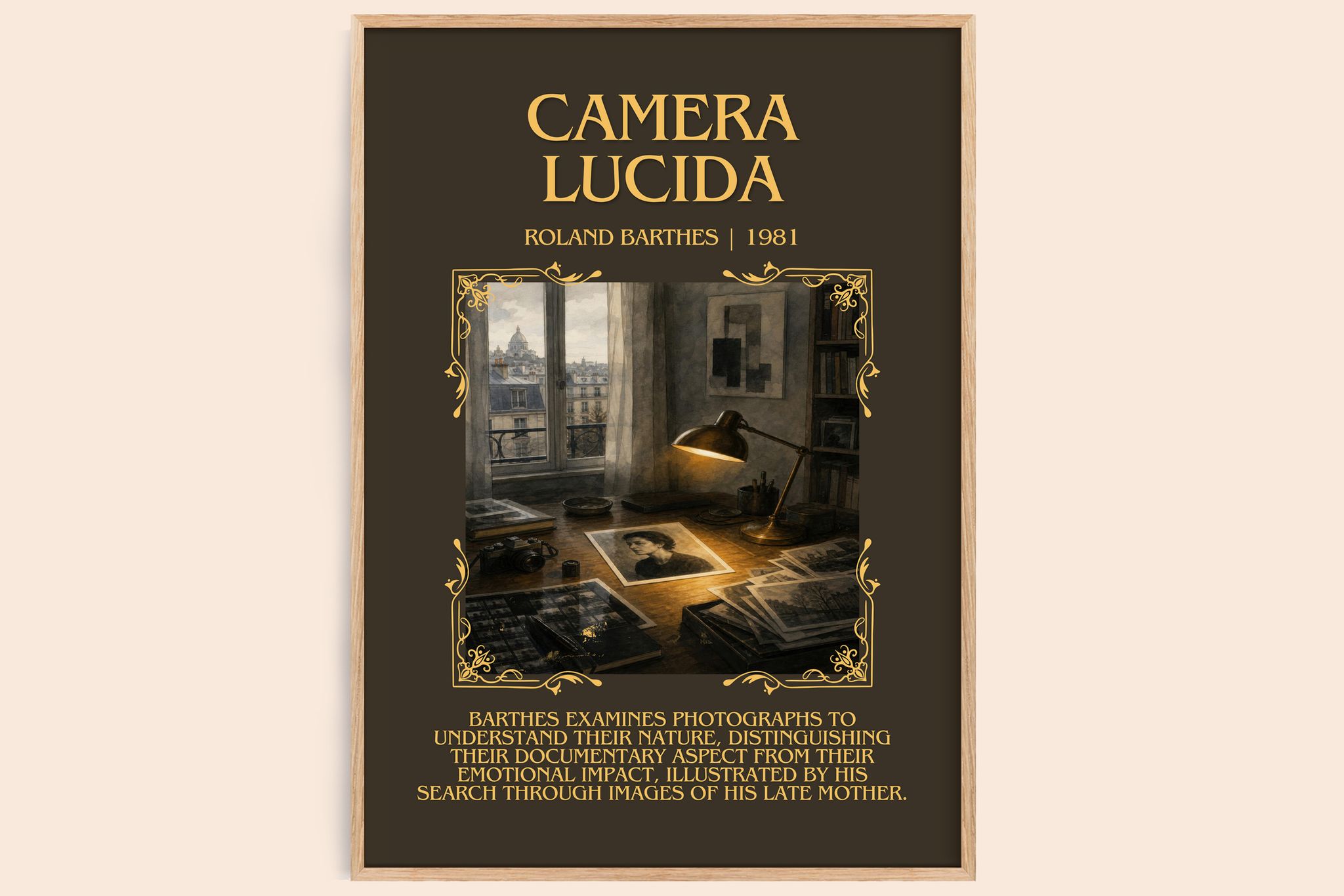 Camera Lucida Minimalist Book Poster by Roland Barthes