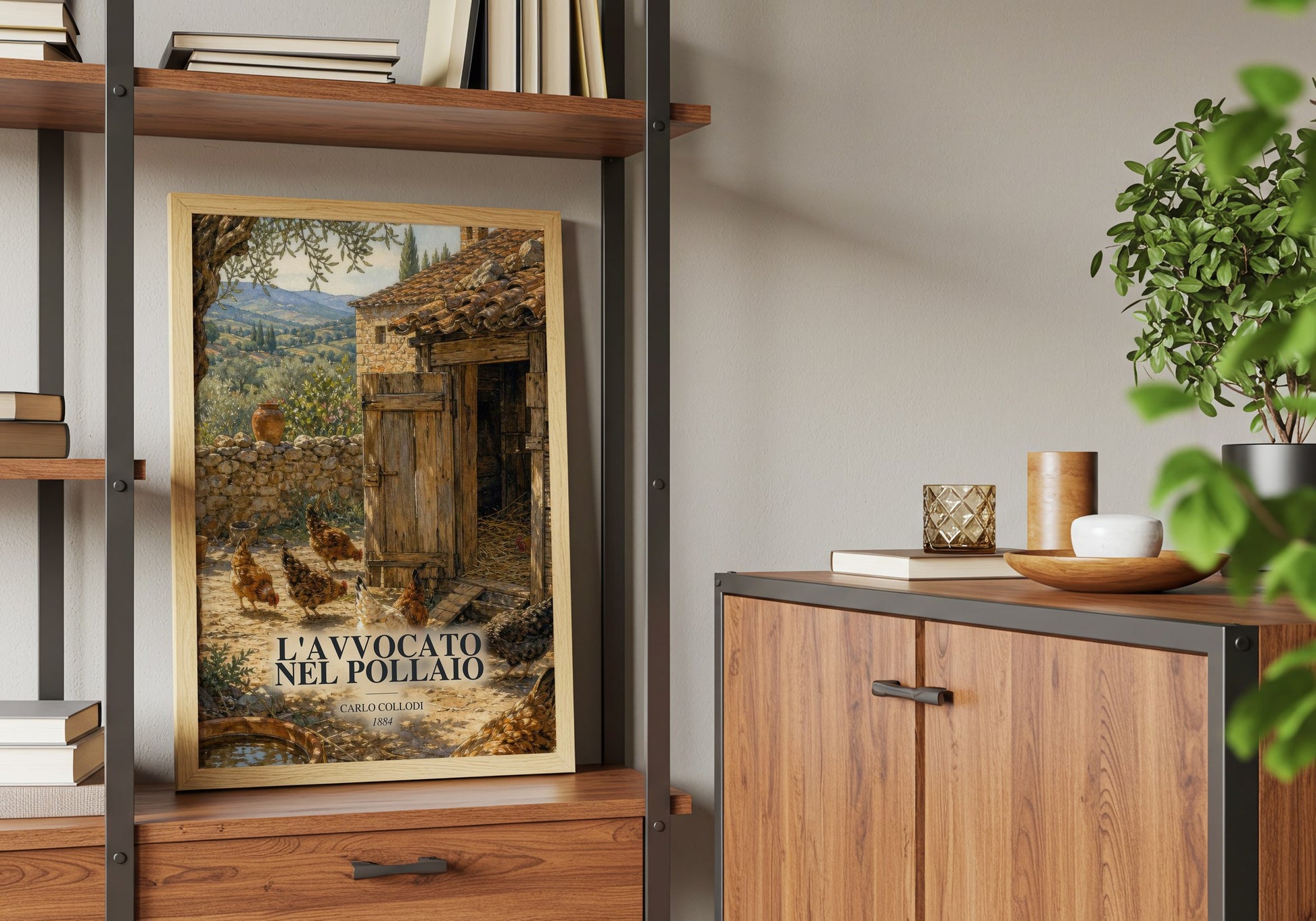 L'Avvocato Nel Pollaio book watercolour illustration paper finish options – matte satin gloss