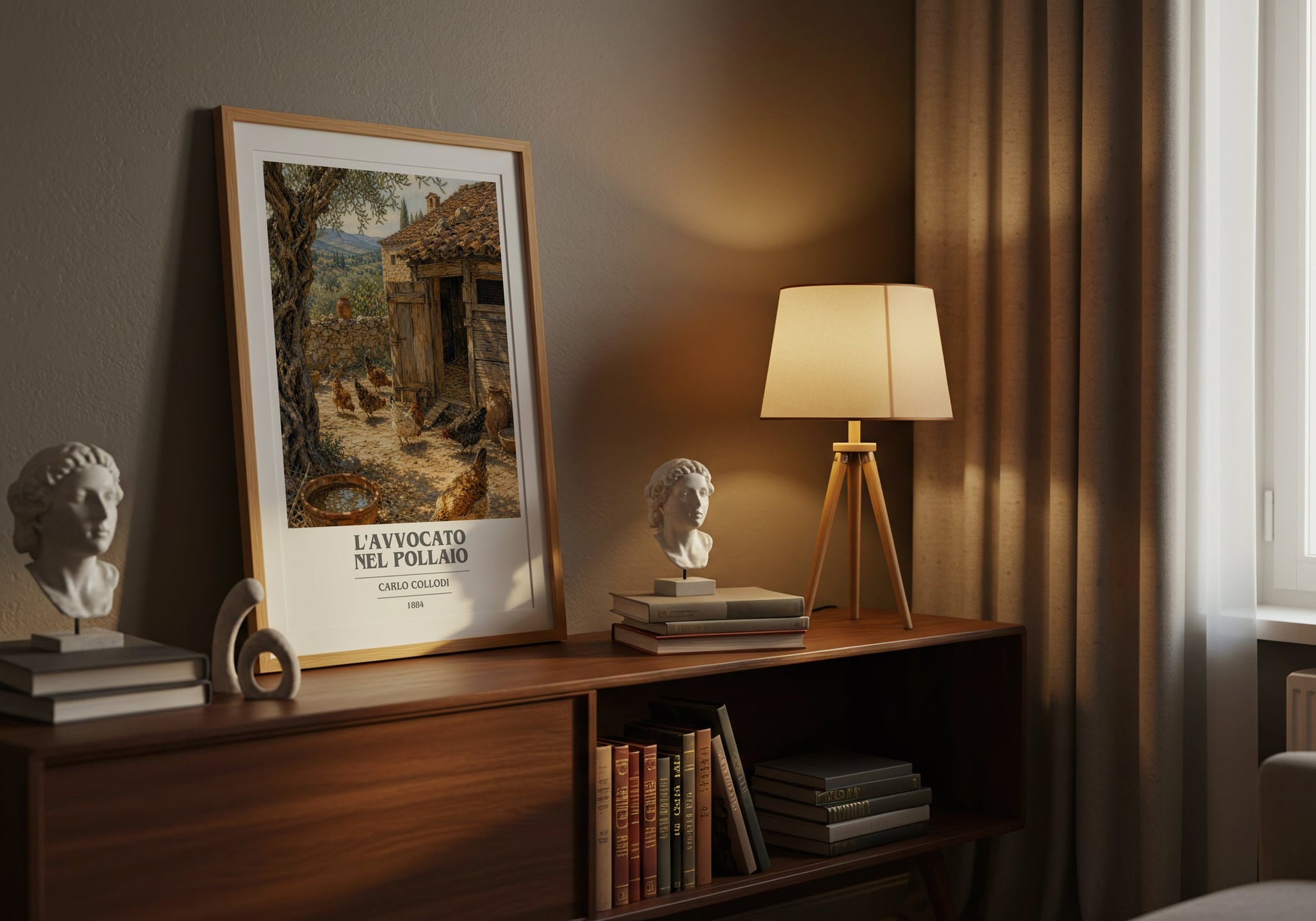 L'Avvocato Nel Pollaio book cover book poster framed on wall – childrens wall art