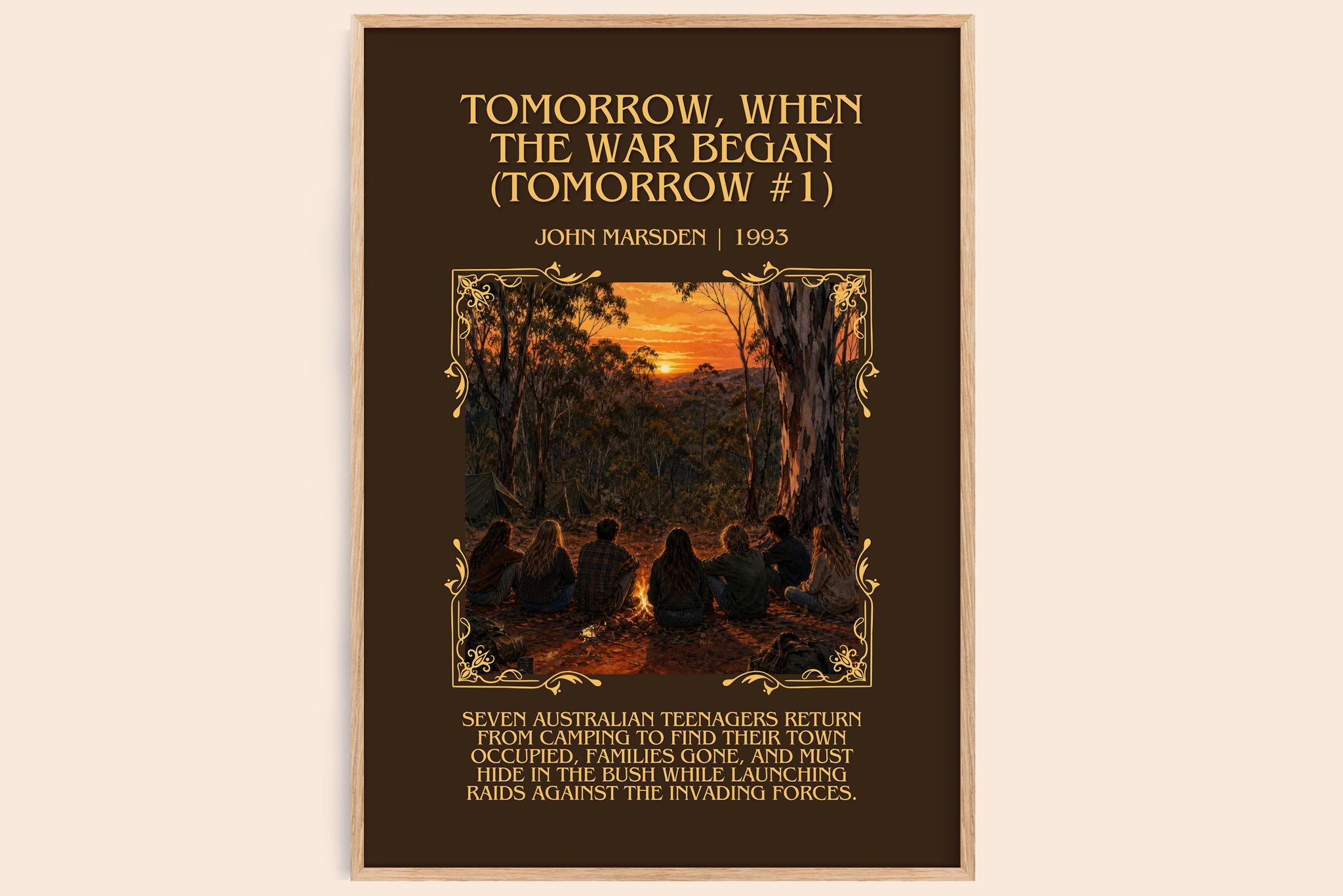 Tomorrow, when the war began (Tomorrow #1) Minimalist Book Poster by John Marsden