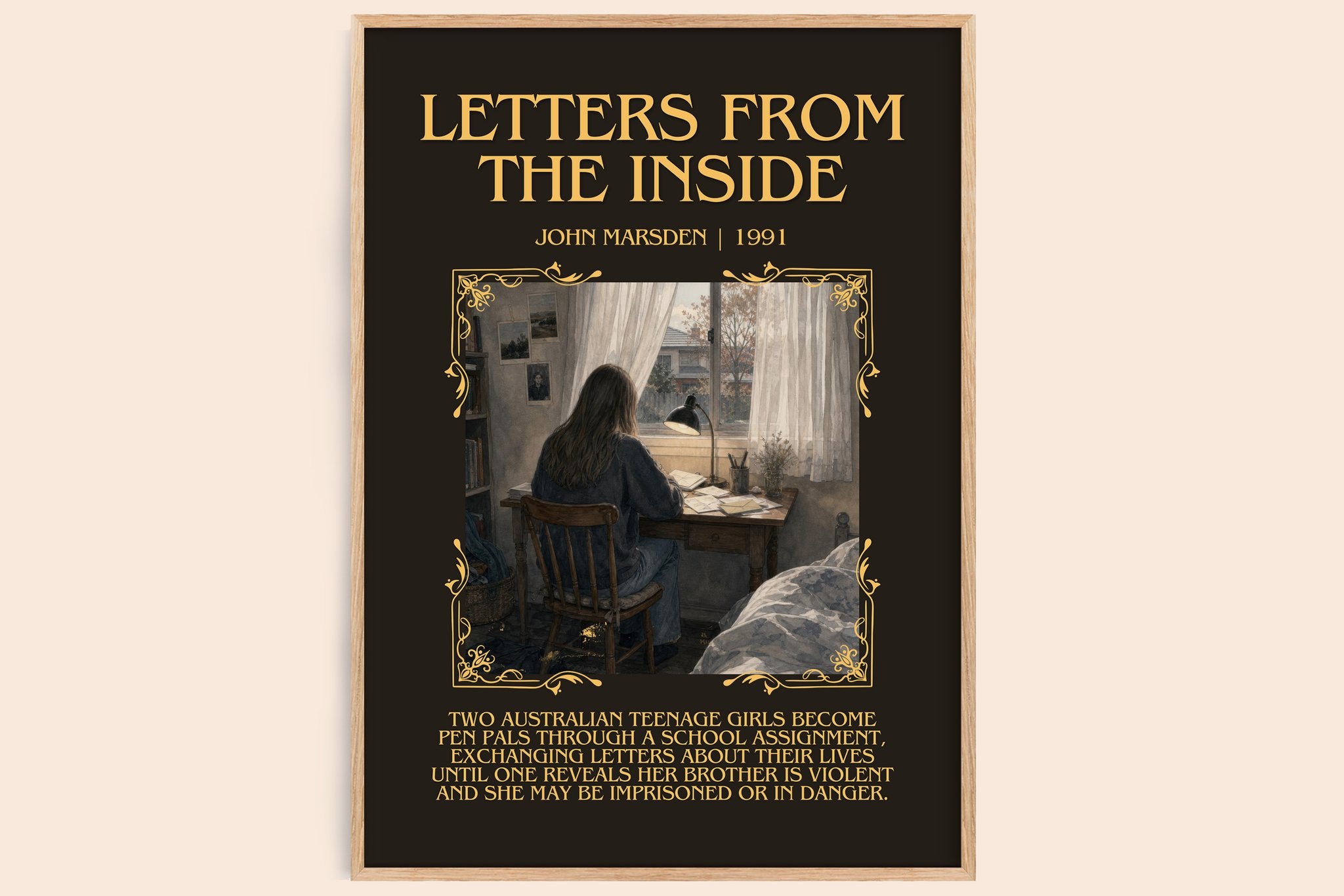 Letters from the inside Minimalist Book Poster by John Marsden