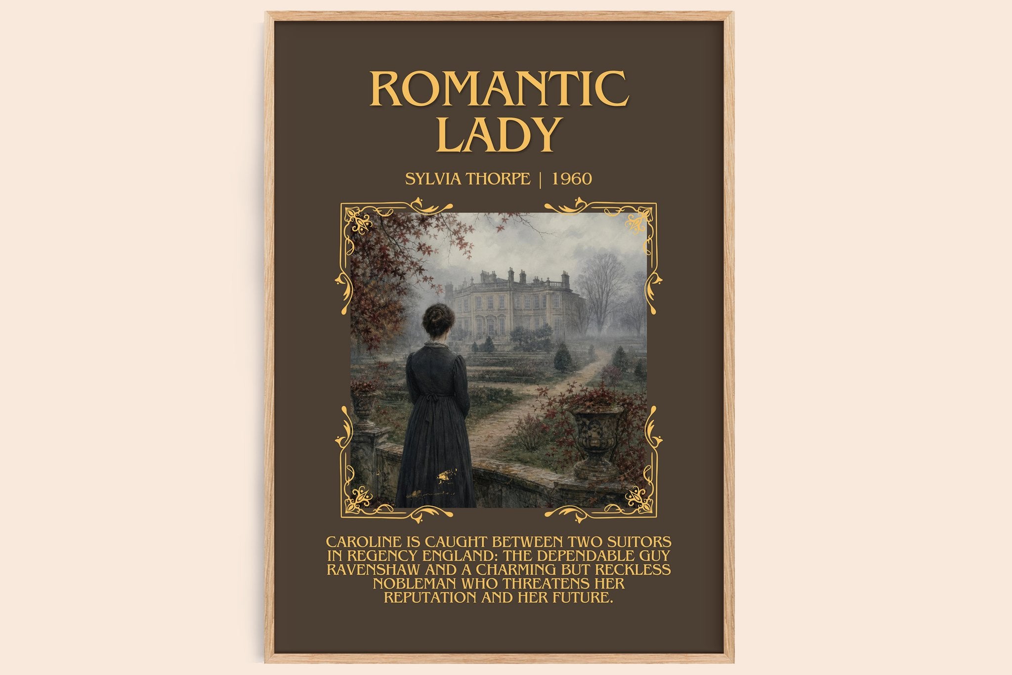 Romantic Lady Minimalist Book Poster by Sylvia Thorpe