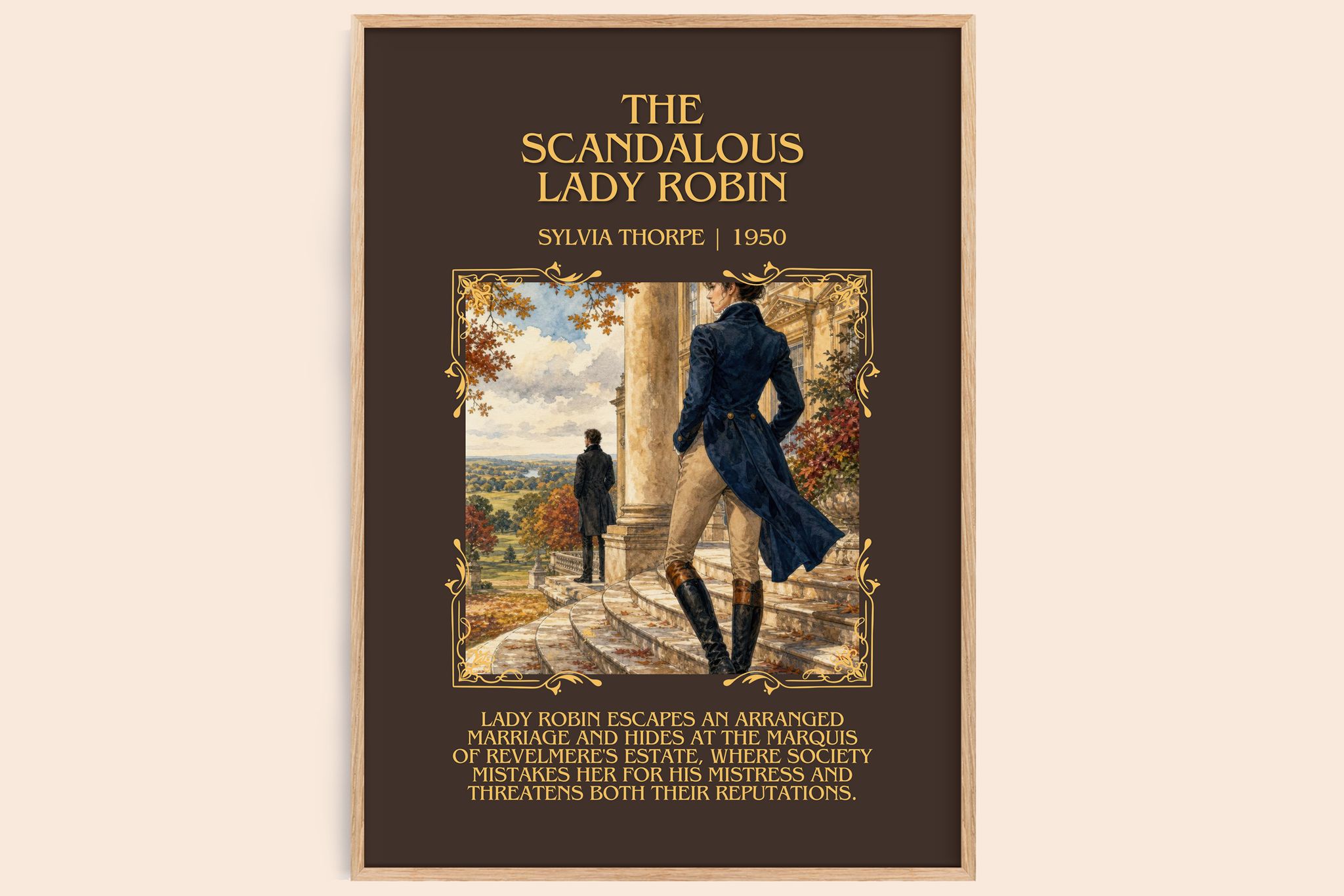 The Scandalous Lady Robin Minimalist Book Poster by Sylvia Thorpe