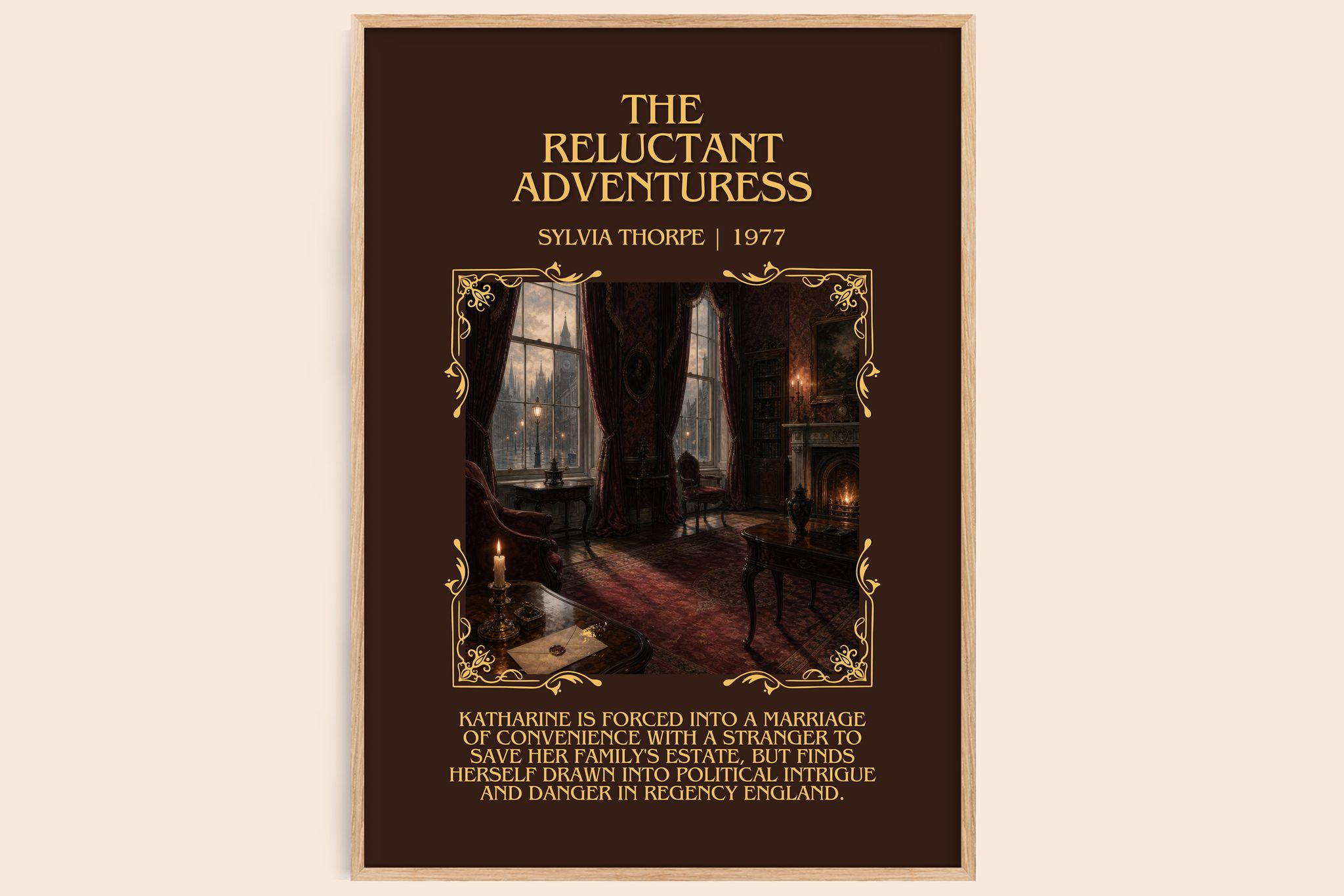 The Reluctant Adventuress Minimalist Book Poster by Sylvia Thorpe