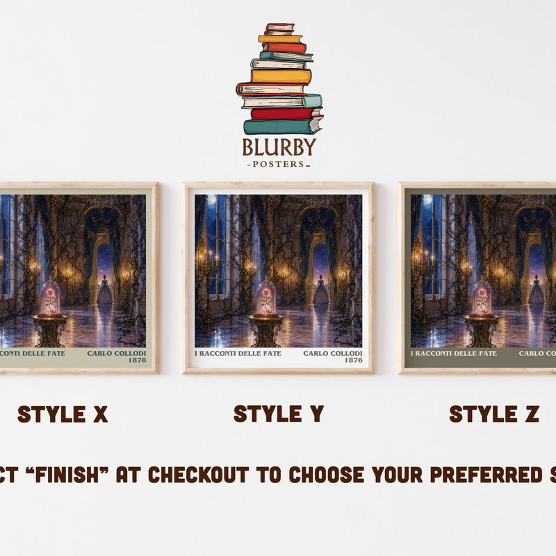 I Racconti Delle Fate literary print in frame leaning in hallway – childrens wall art