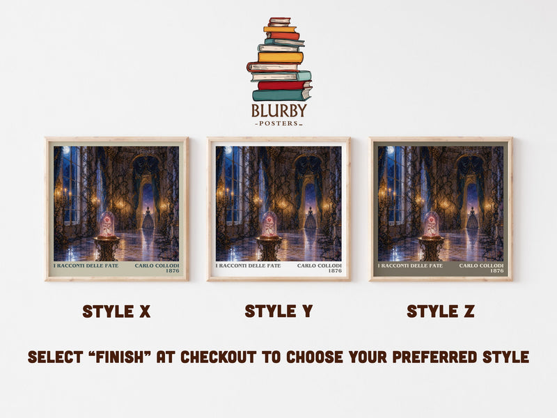I Racconti Delle Fate literary print in frame leaning in hallway – childrens wall art