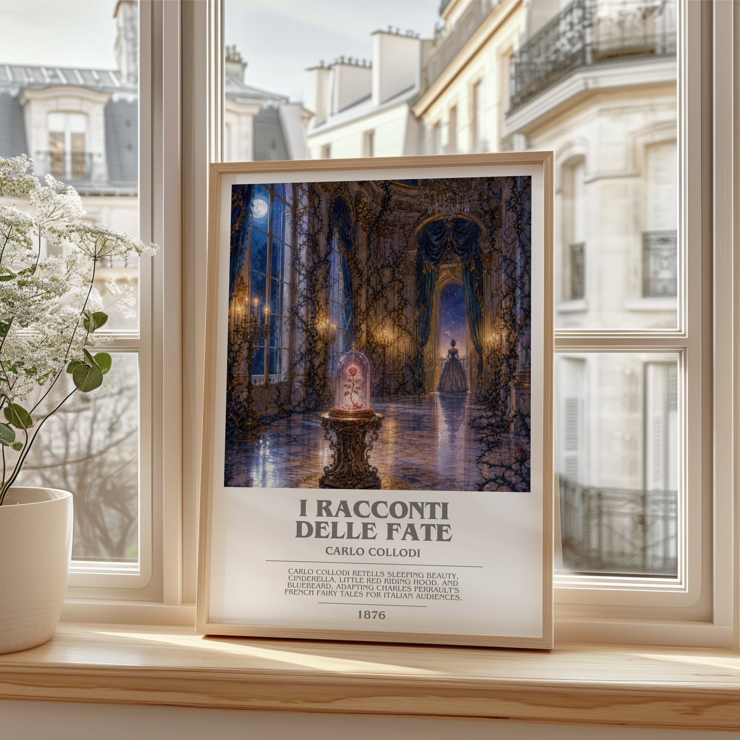 I Racconti Delle Fate bookish poster colour and style options – Carlo Collodi book art