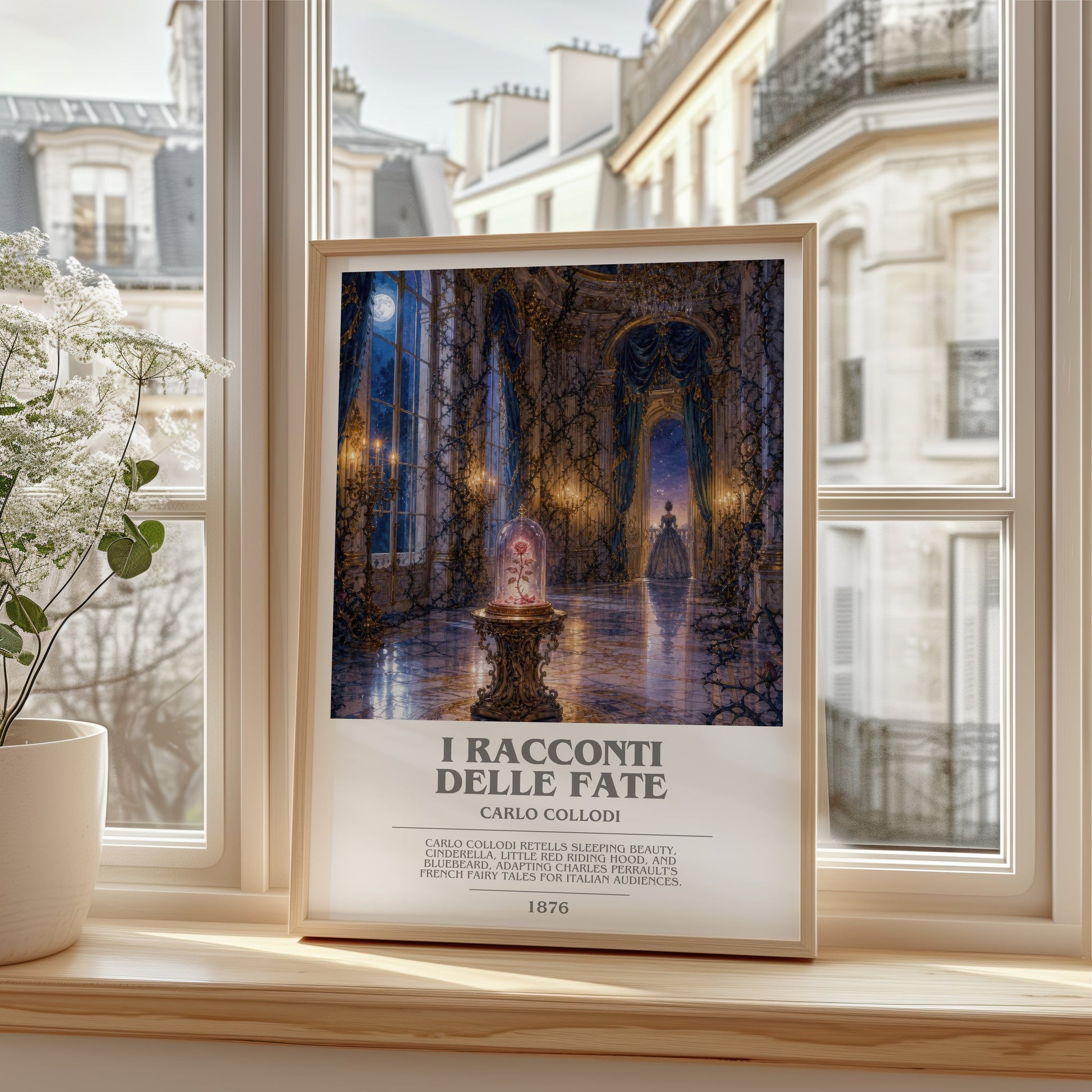 I Racconti Delle Fate bookish poster colour and style options – Carlo Collodi book art