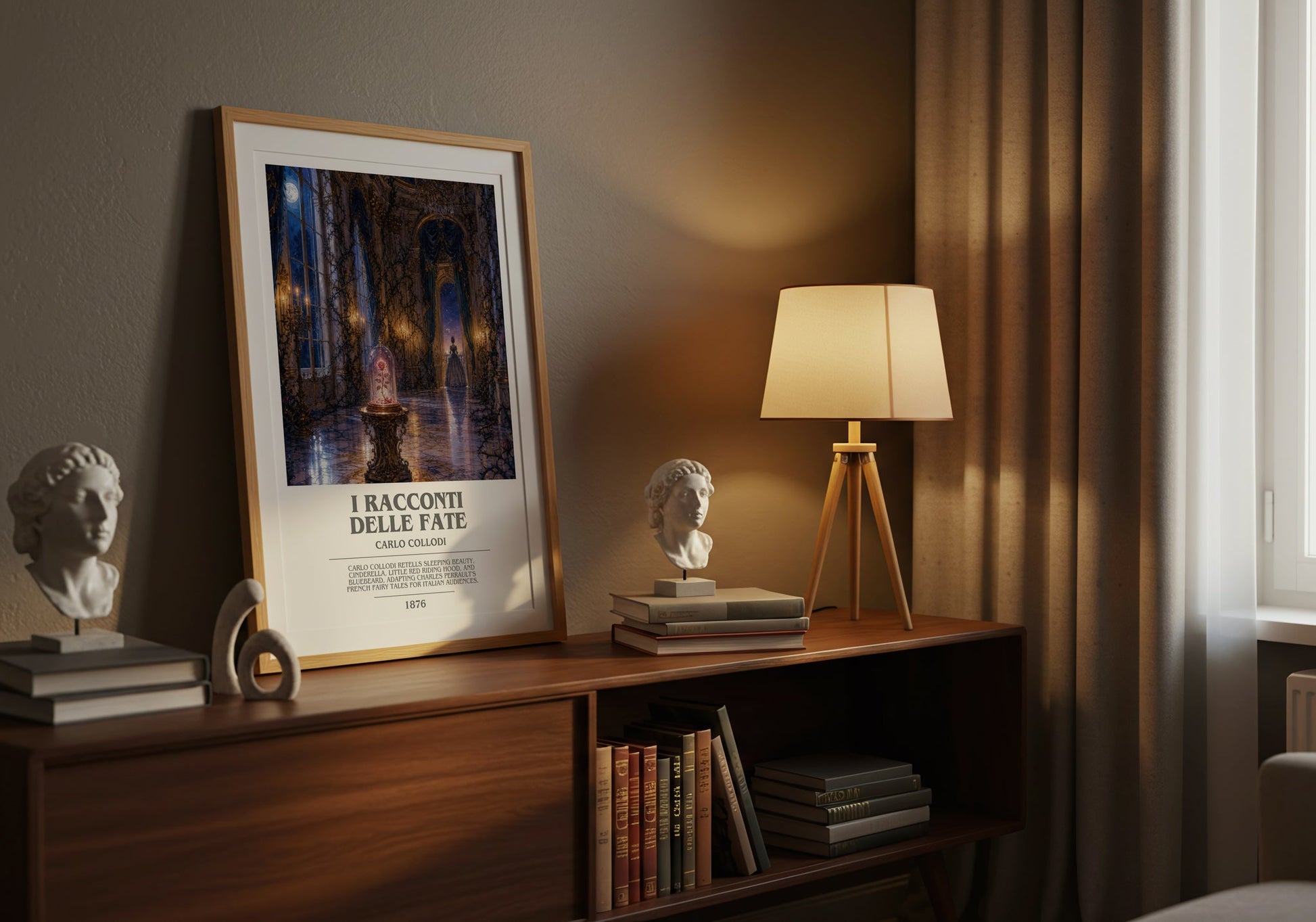 I Racconti Delle Fate bookish book poster framed on wall – childrens wall art