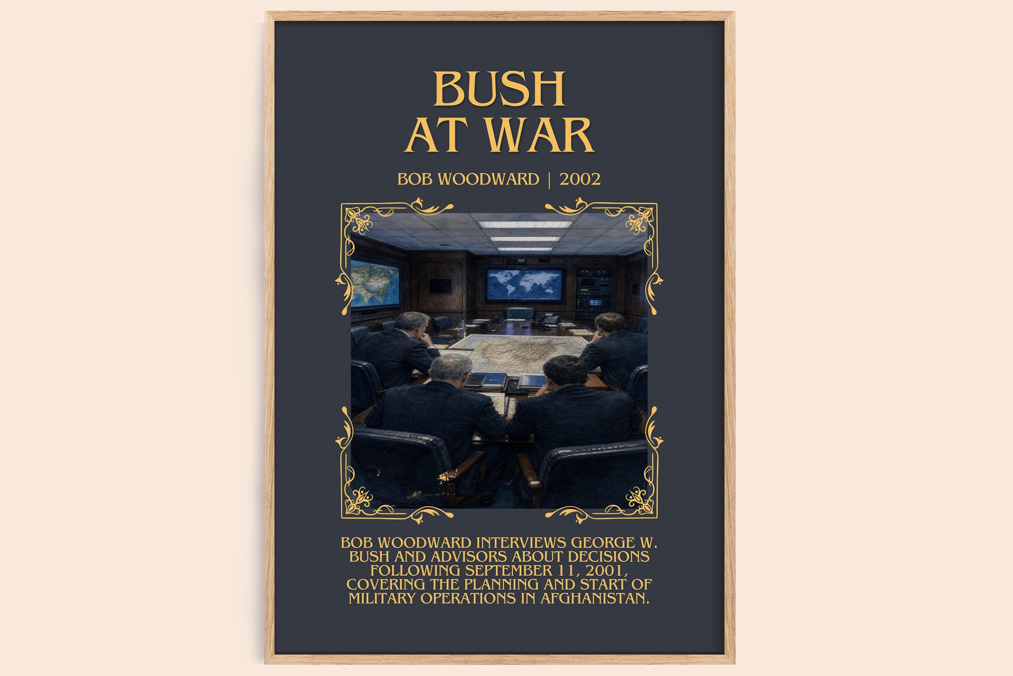 Bush at war Minimalist Book Poster by Bob Woodward
