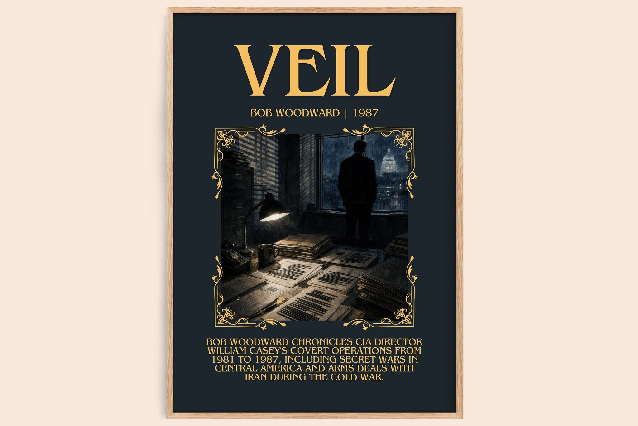 Veil Minimalist Book Poster by Bob Woodward