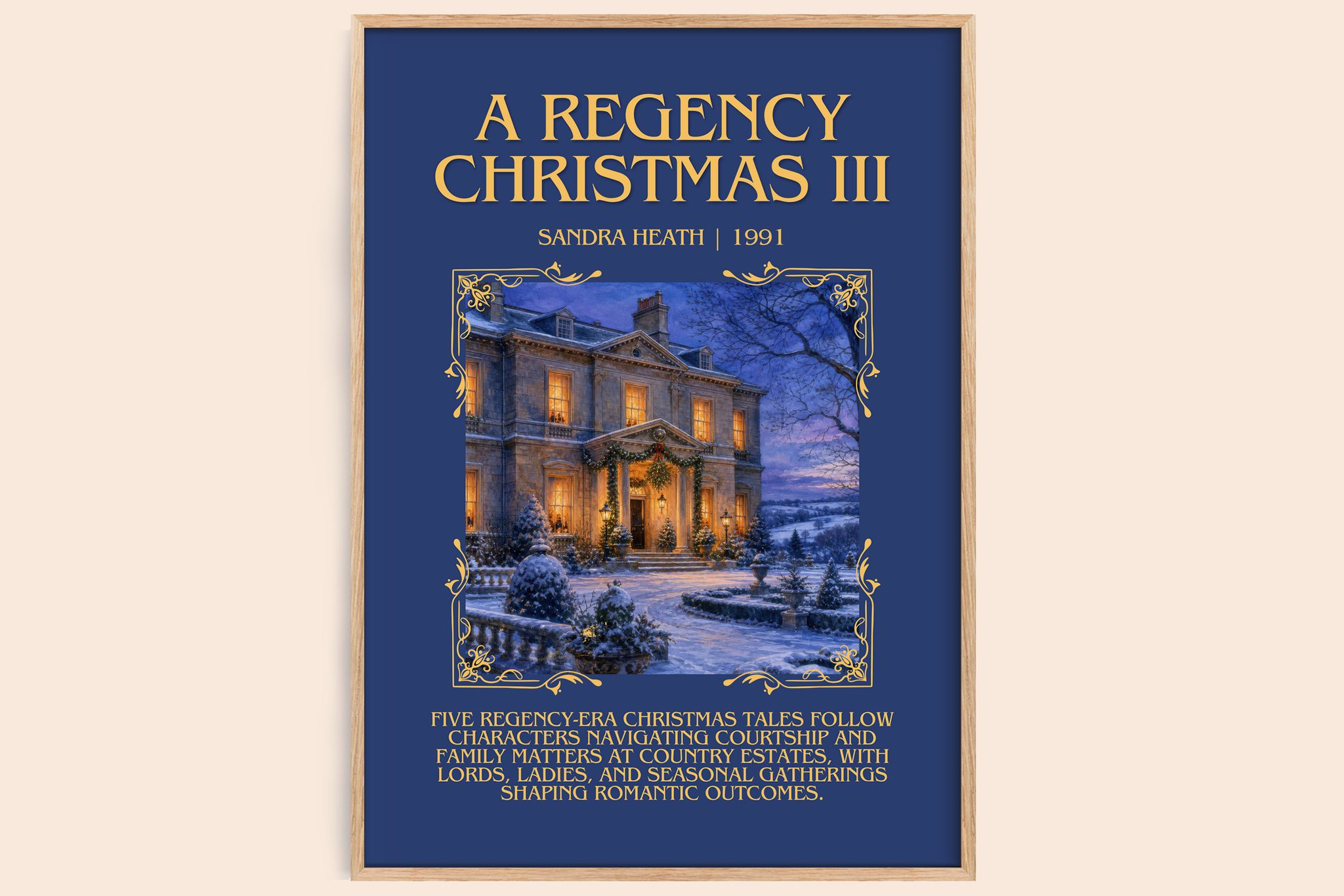 A Regency Christmas III Minimalist Book Poster by Sandra Heath